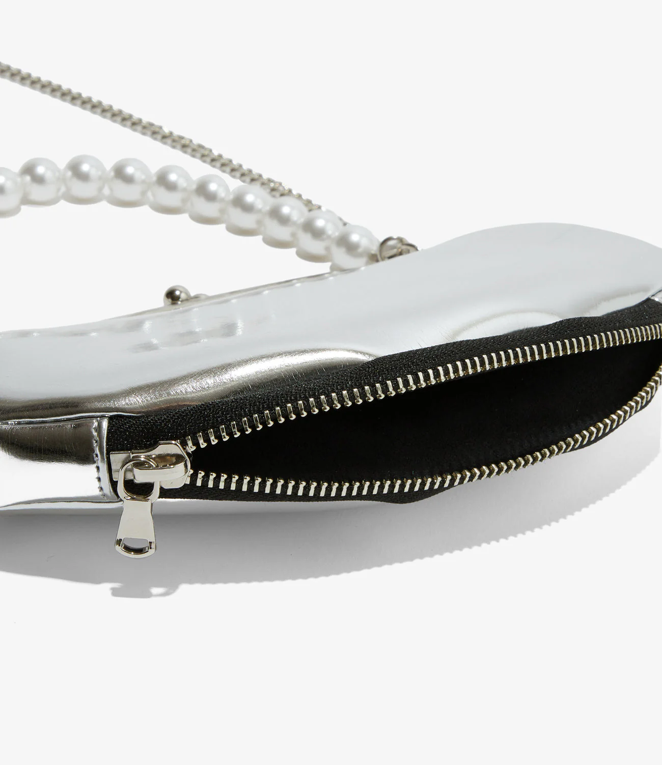 Two-way GAMAGUCHI Bag - Silver - Image 6
