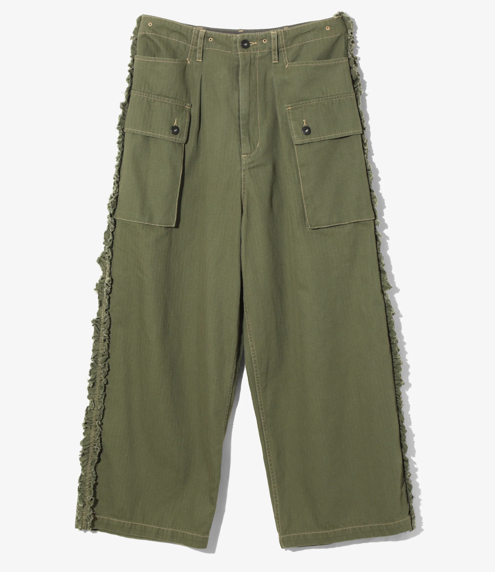Utility Pants - Olive - Herringbone