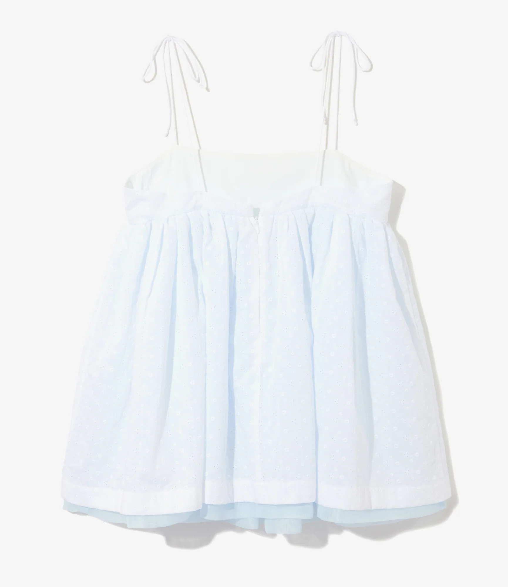 Women's Camisole Mini Dress - White - Lawn Lace - Image 4
