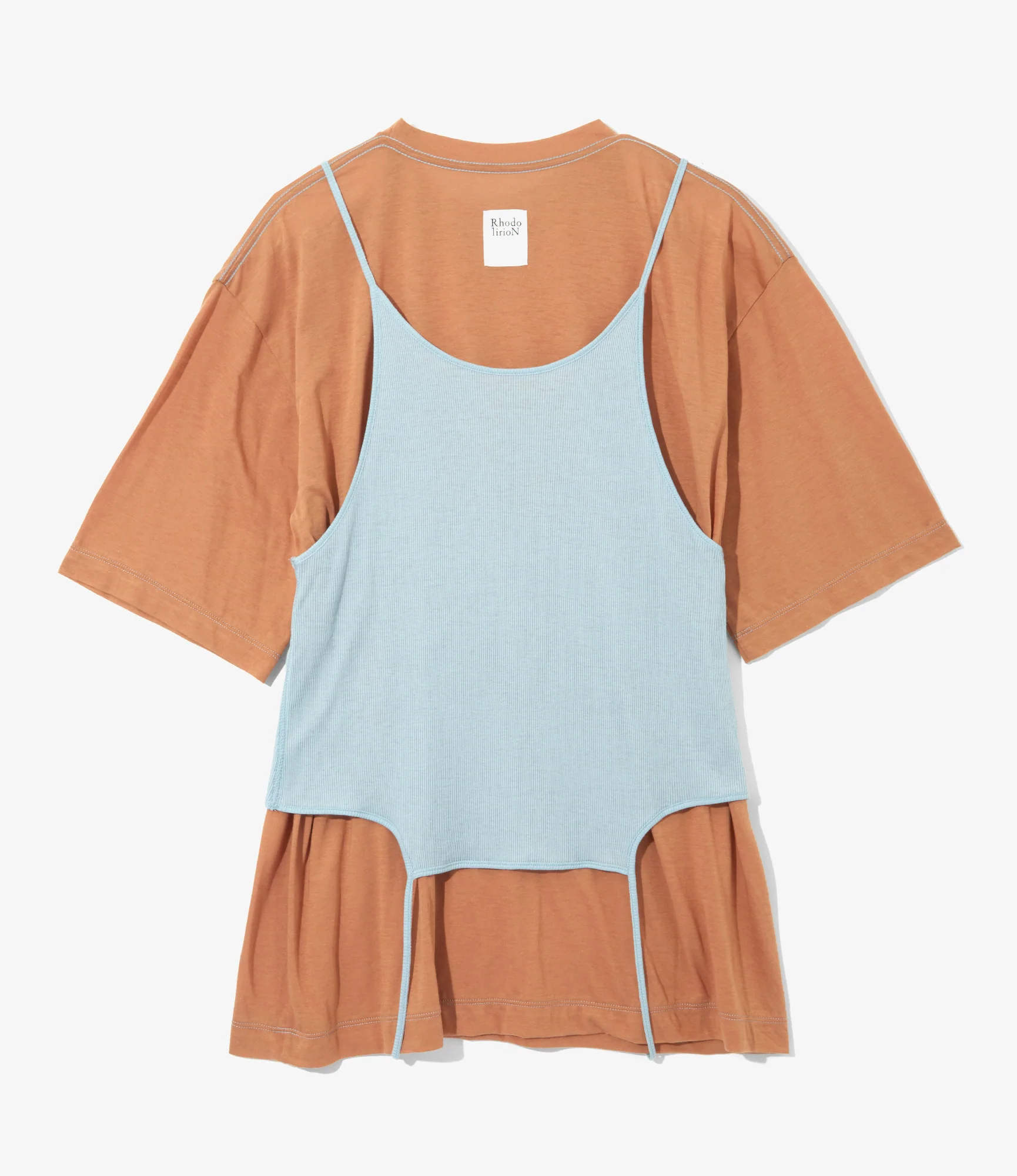 Women's Camisole Top & Loose-fitting Tee - Beige - Unit Tops - Image 2