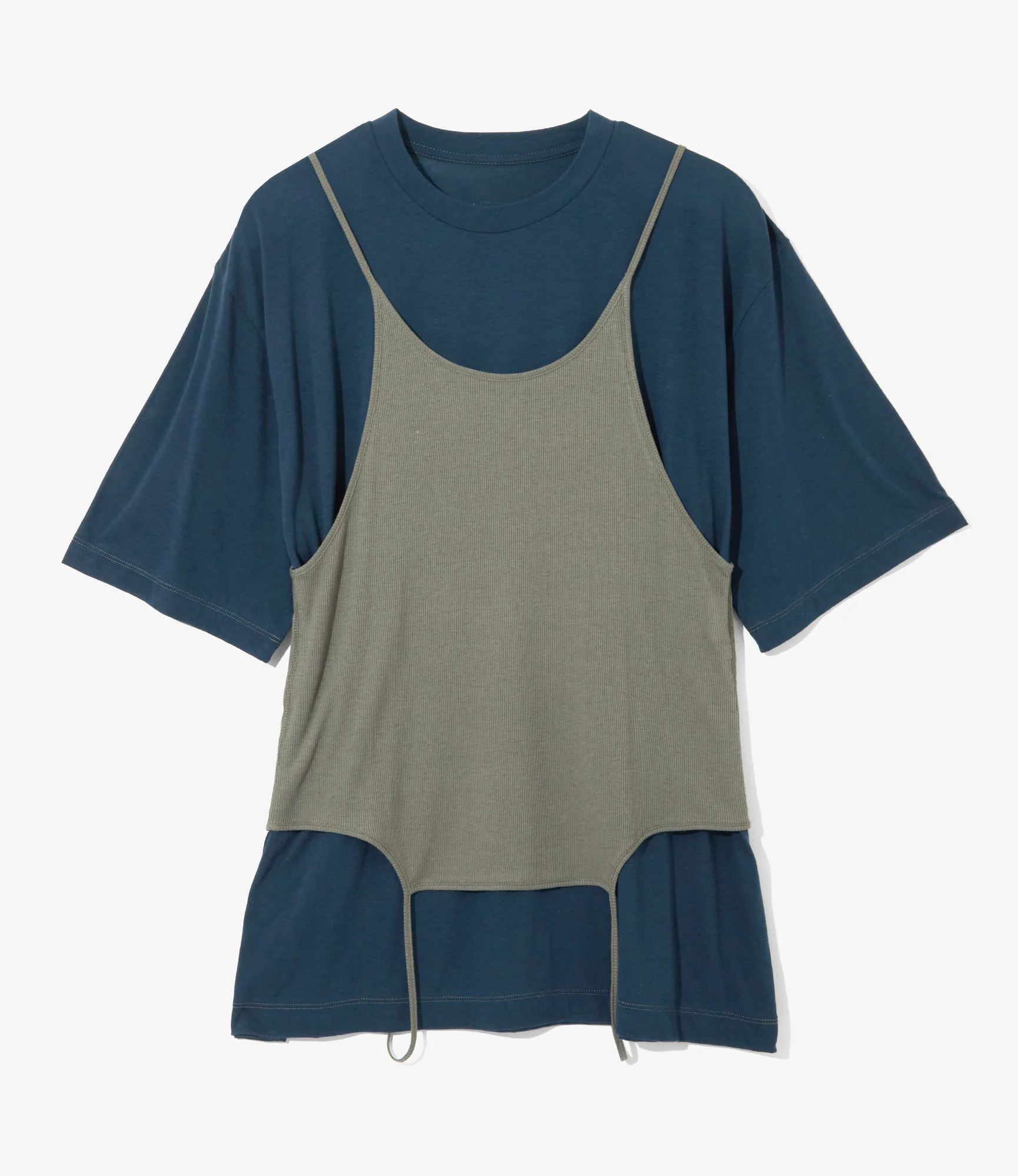 Women's Camisole Top & Loose-fitting Tee - Navy - Unit Tops