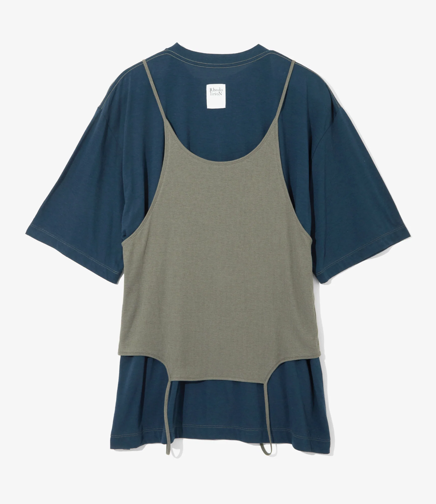 Women's Camisole Top & Loose-fitting Tee - Navy - Unit Tops - Image 2