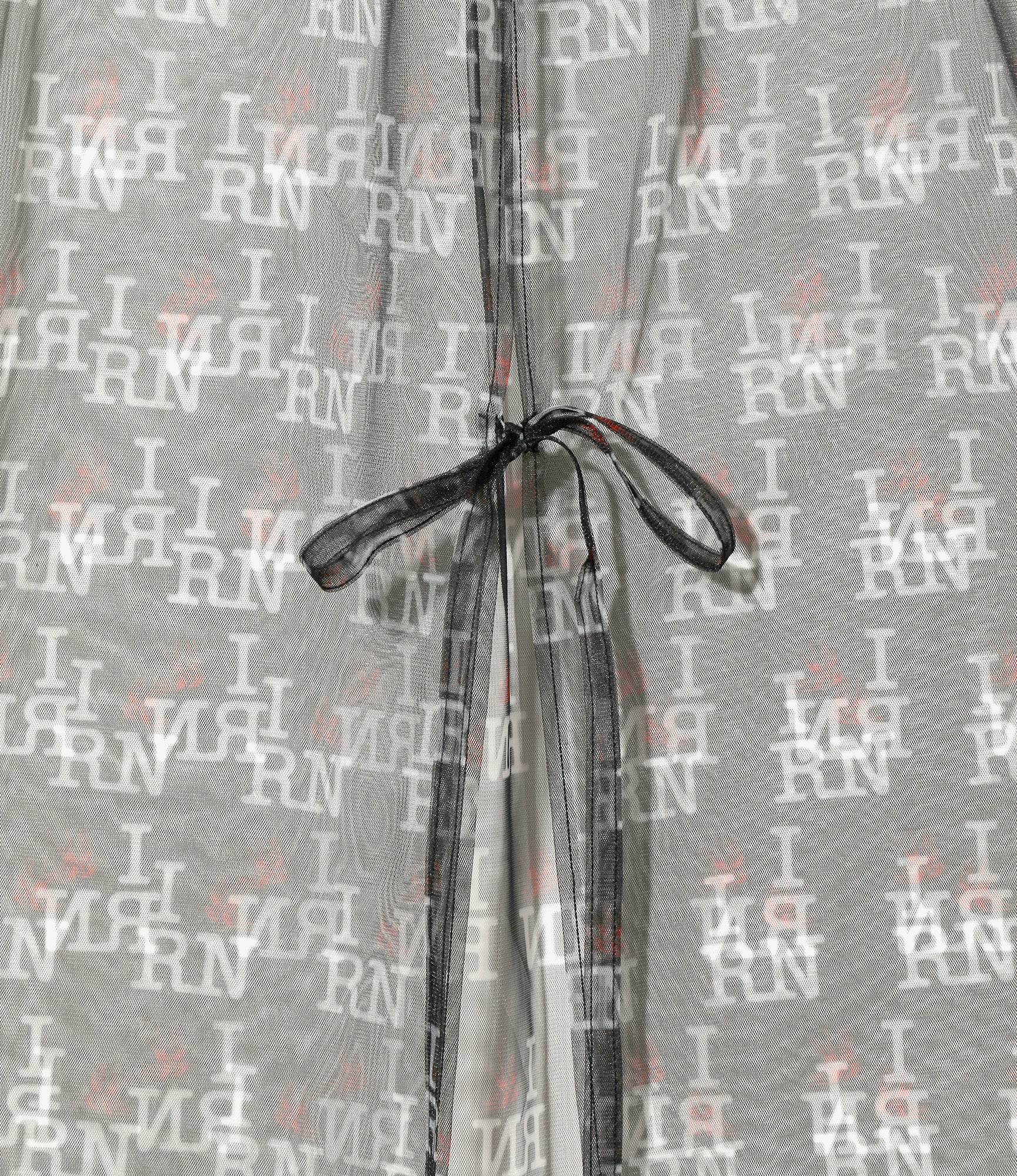 Women's Crew Neck Sleeveless Dress - Black - Original Printed Tulle - Image 4