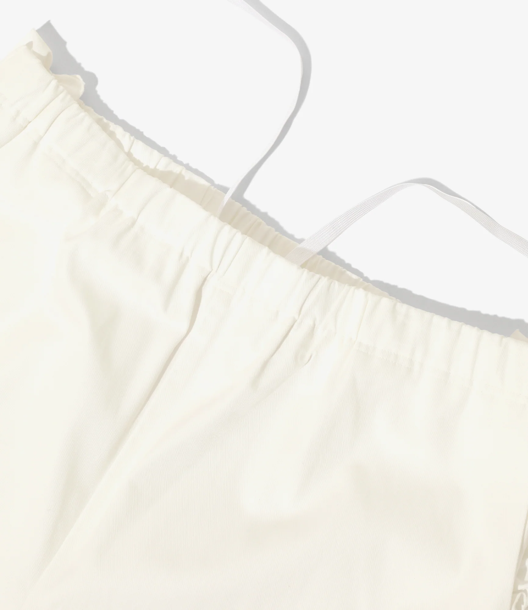 Women's Frill Side Flare Pant - White - Twill - Image 3