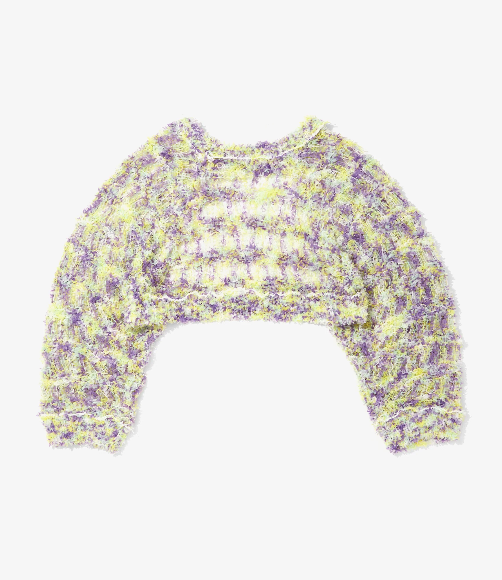 Women's Knit Bolero - Purple - Fancy Yarn - Image 4