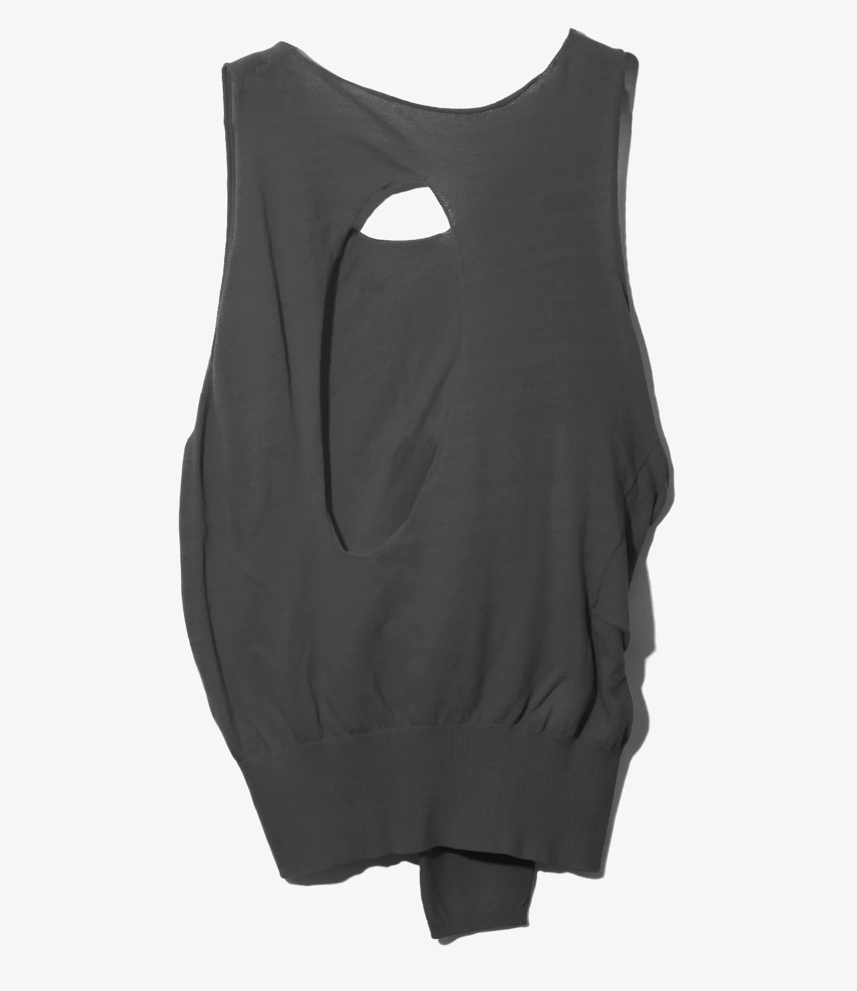 Women's Knot Tank Top - H. Grey - Sheer - Image 3
