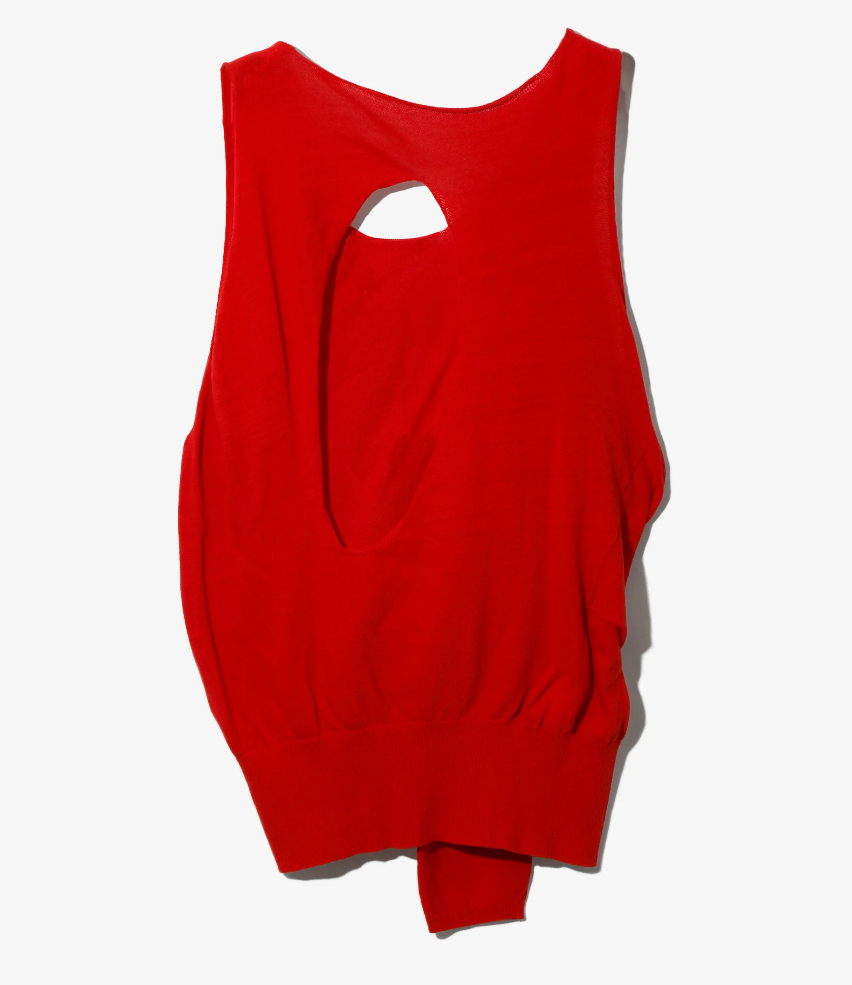 Women's Knot Tank Top - Red - Sheer - Image 3