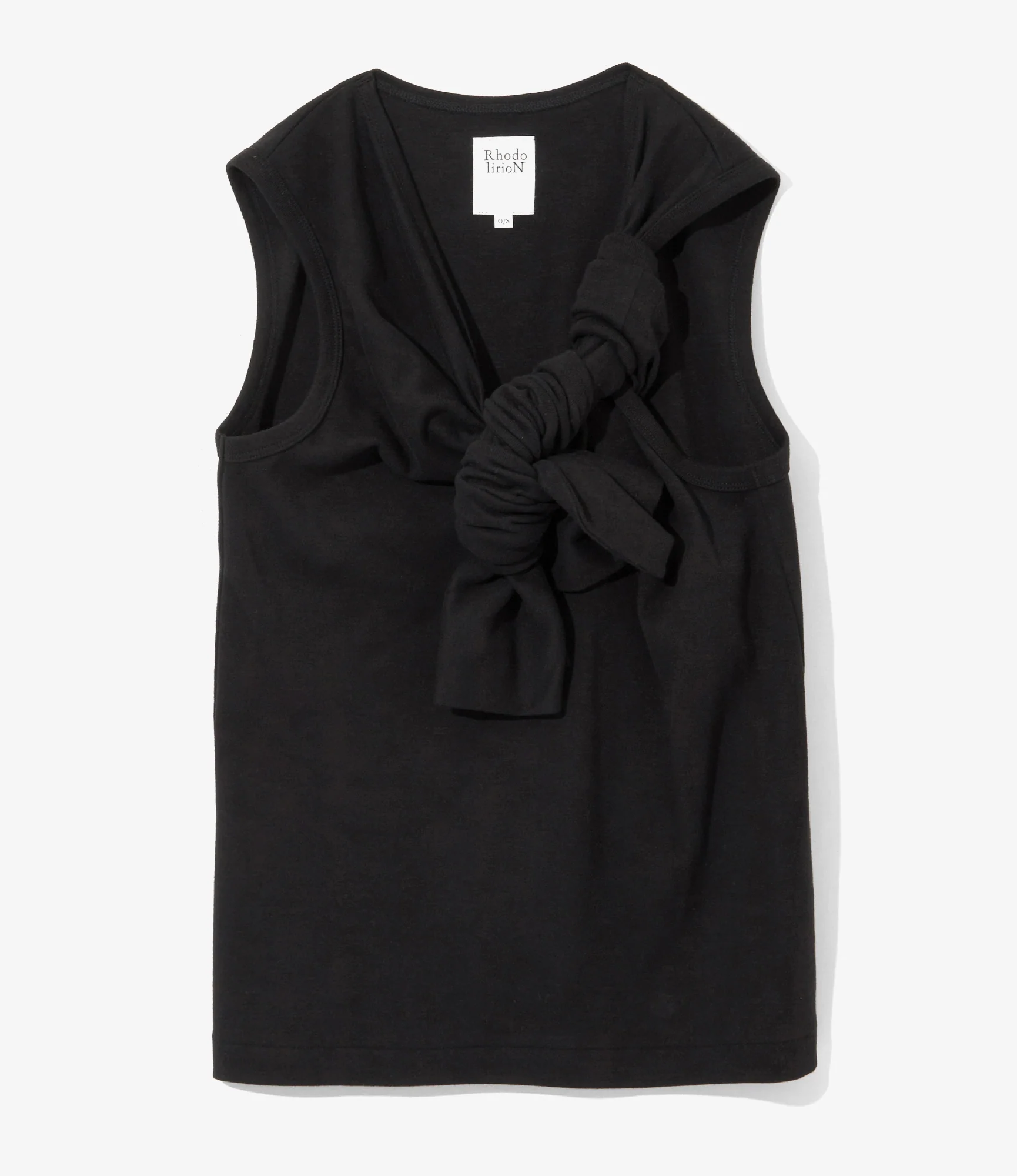 Women's One Knot Sleeveless Top - Black