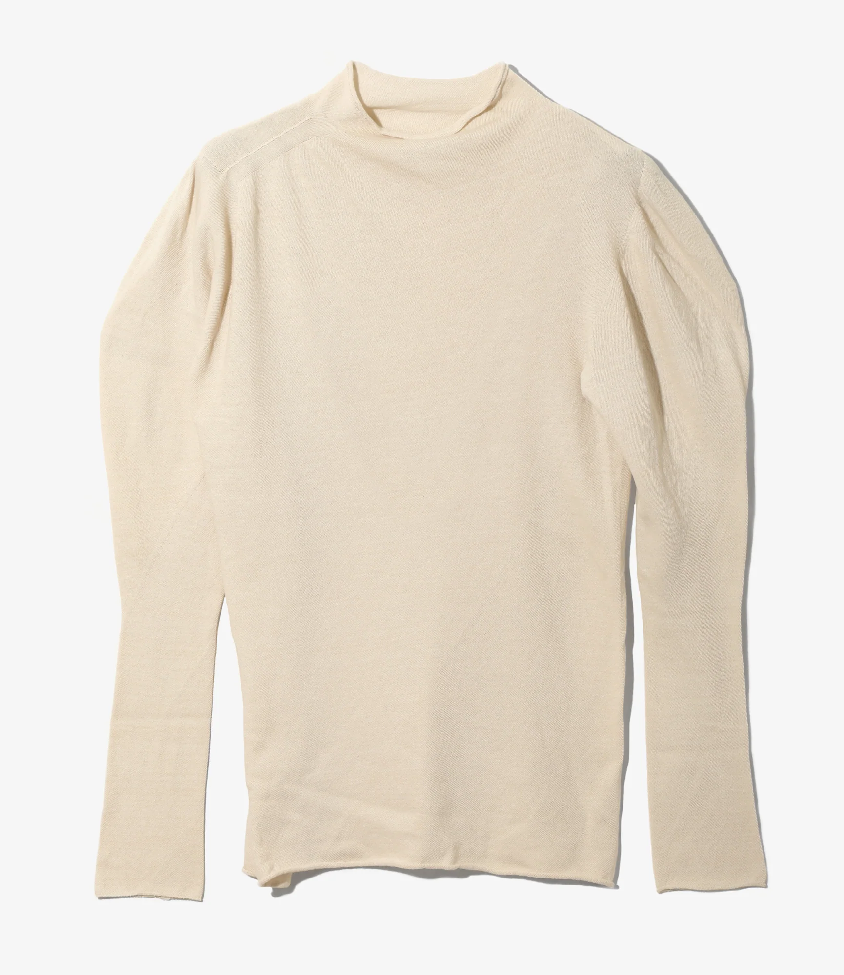 Women's Puff Sleeve Sweater - Ivory - Sheer