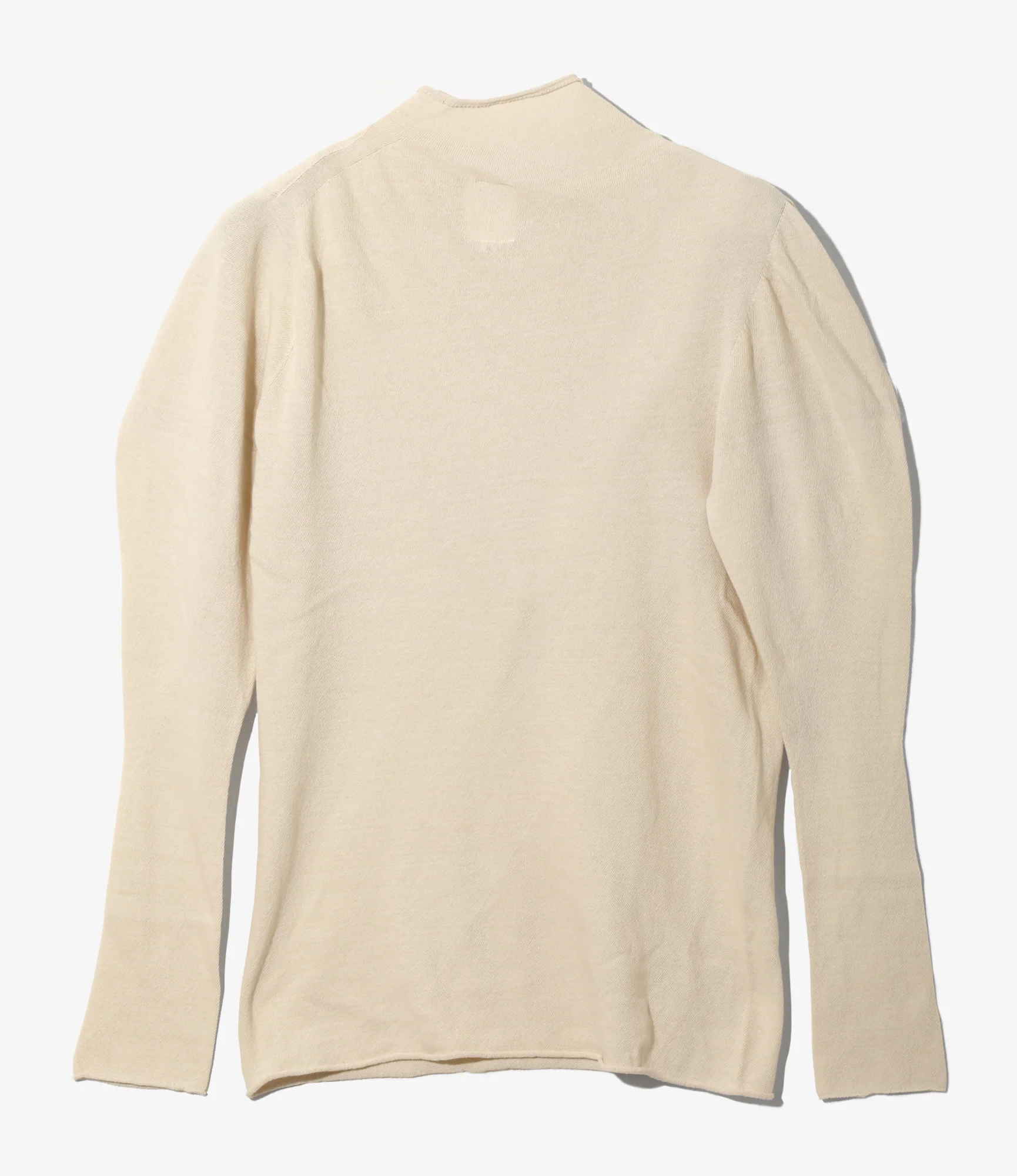 Women's Puff Sleeve Sweater - Ivory - Sheer - Image 3