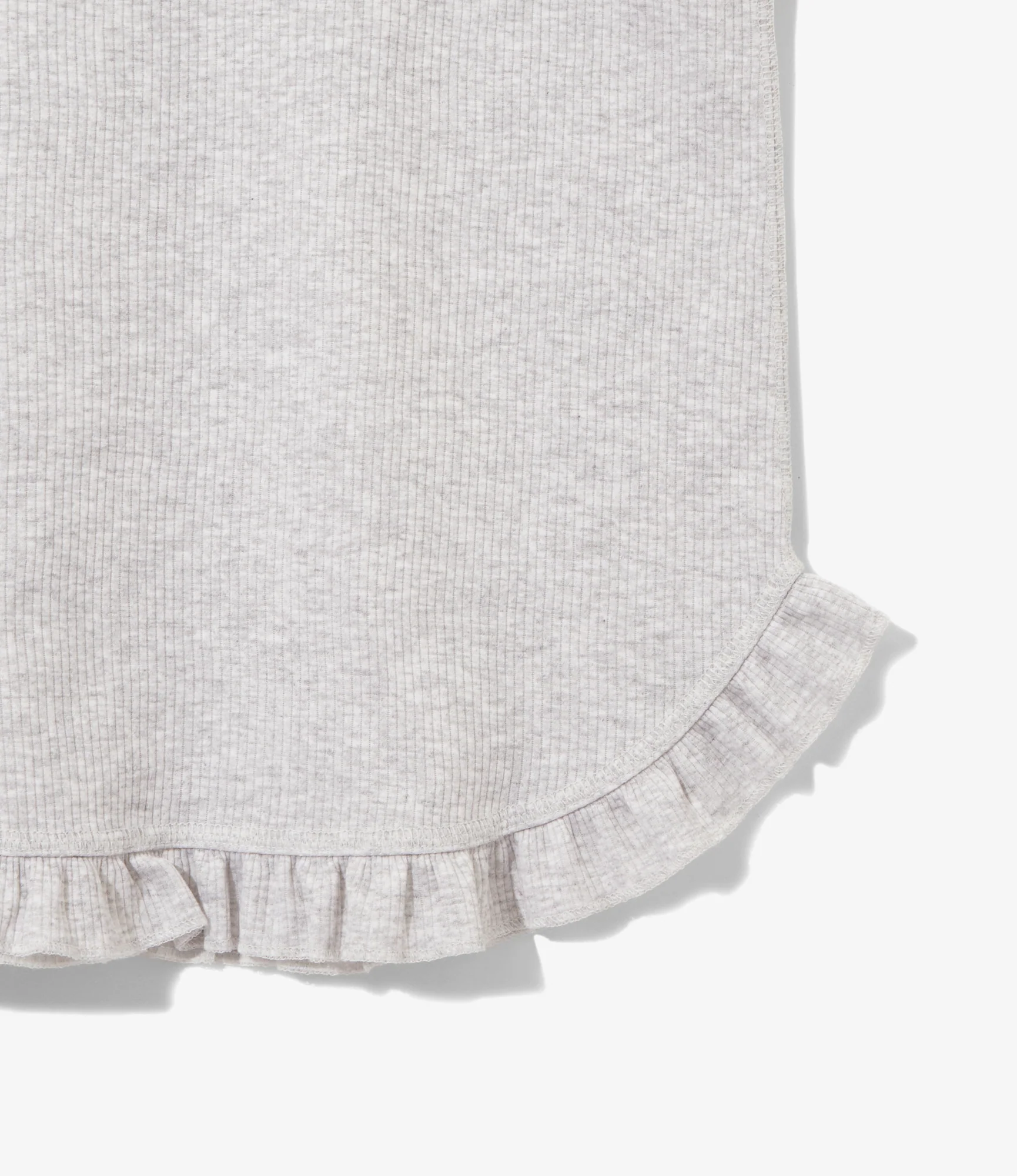 Women's Ribbed Frill Tank Top - H.Grey - Image 2