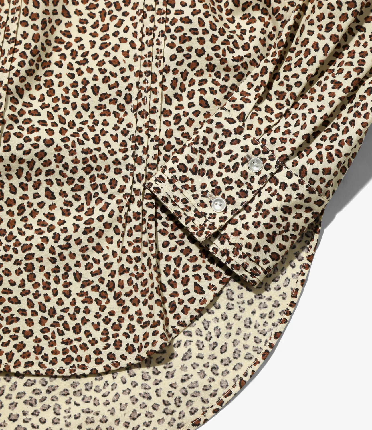 Women's Ribbon Tie Blouse - Leopard - Solid & Leopard - Image 4