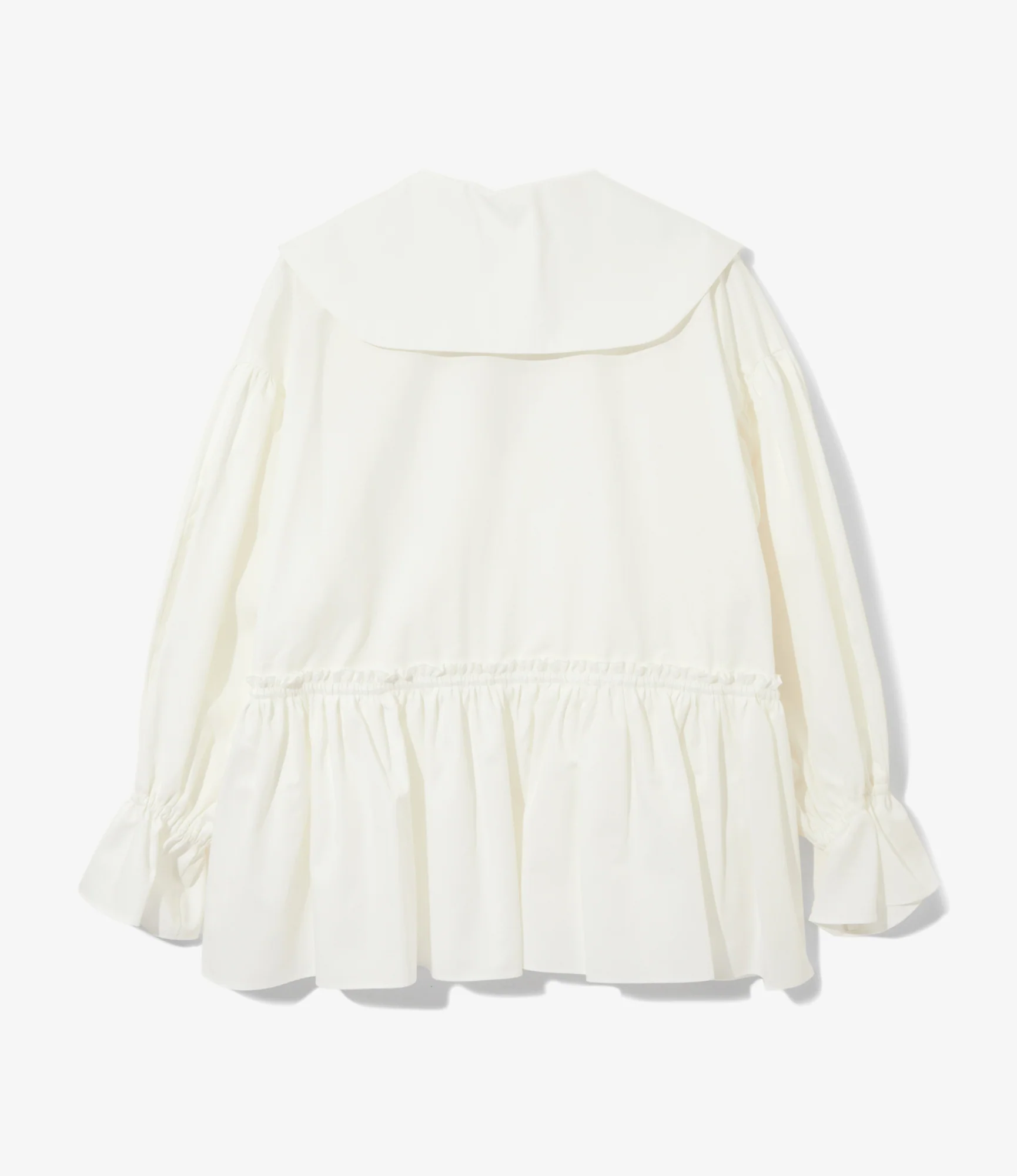 Women's Single Tiered Smock - White - Twill - Image 3