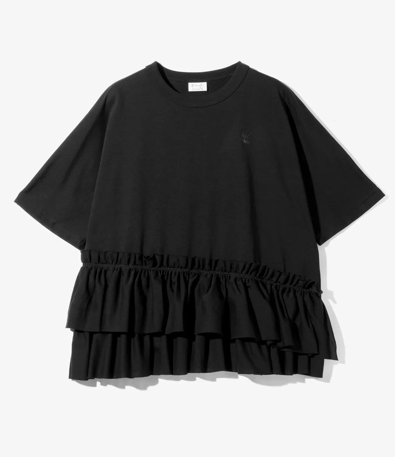 Women's Swallow Frill Tiered Top - Black