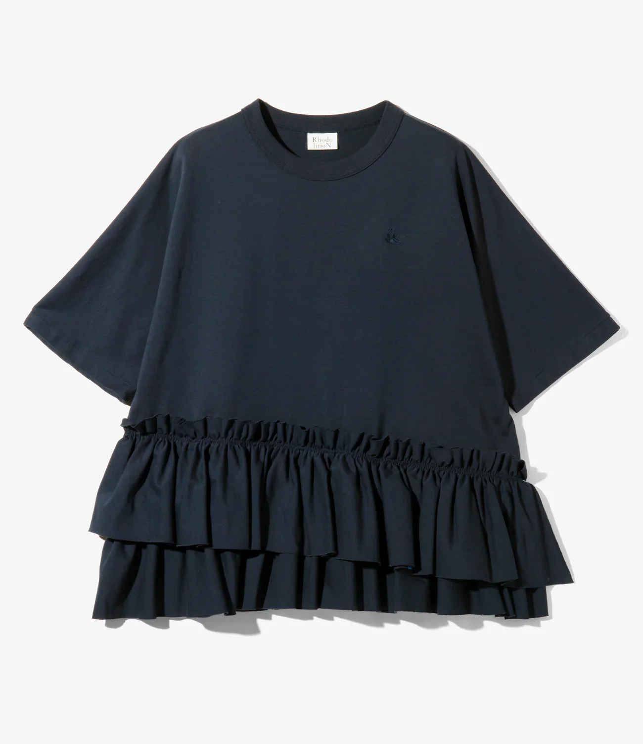 Women's Swallow Frill Tiered Top - Navy