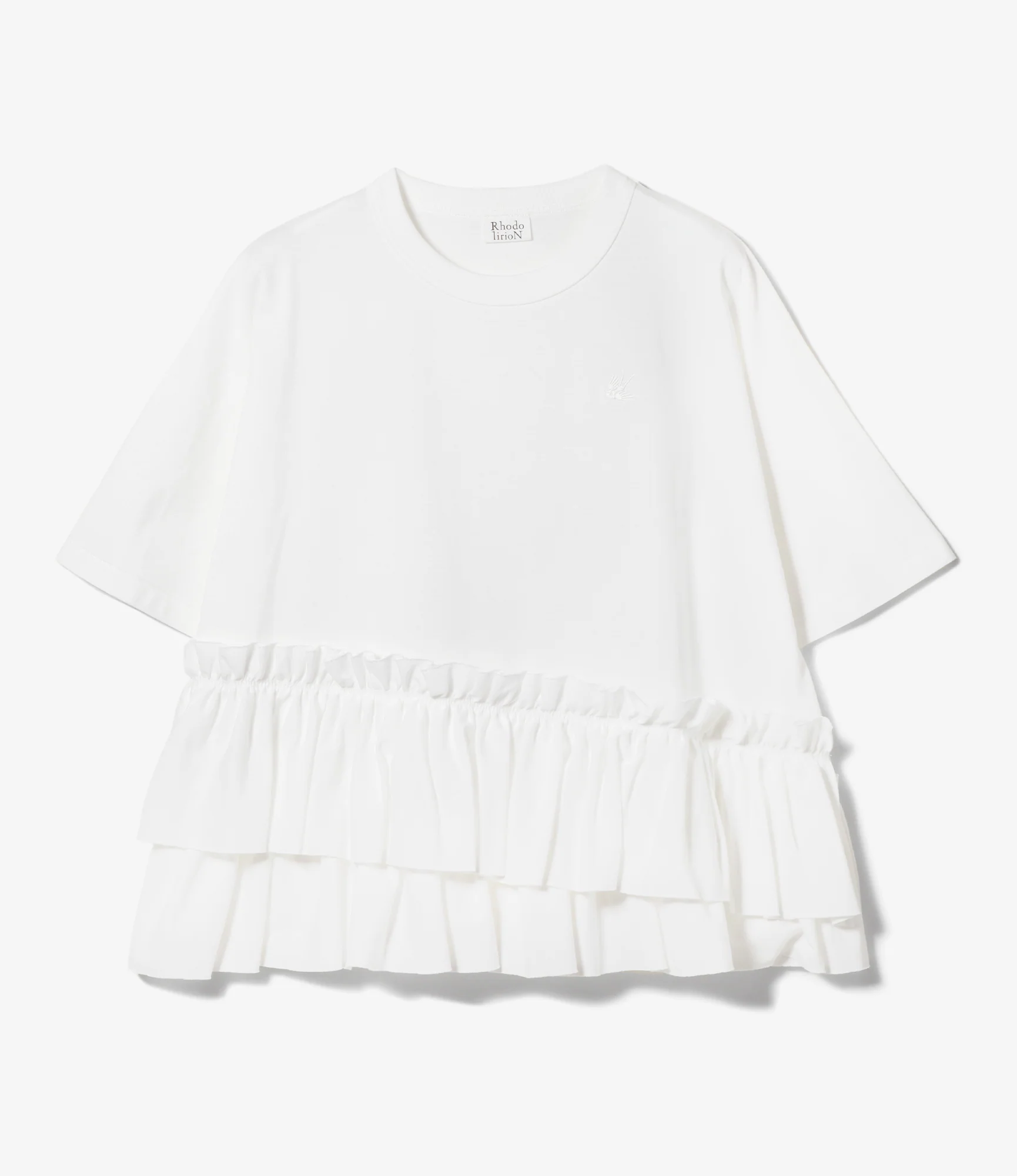 Women's Swallow Frill Tiered Top - White