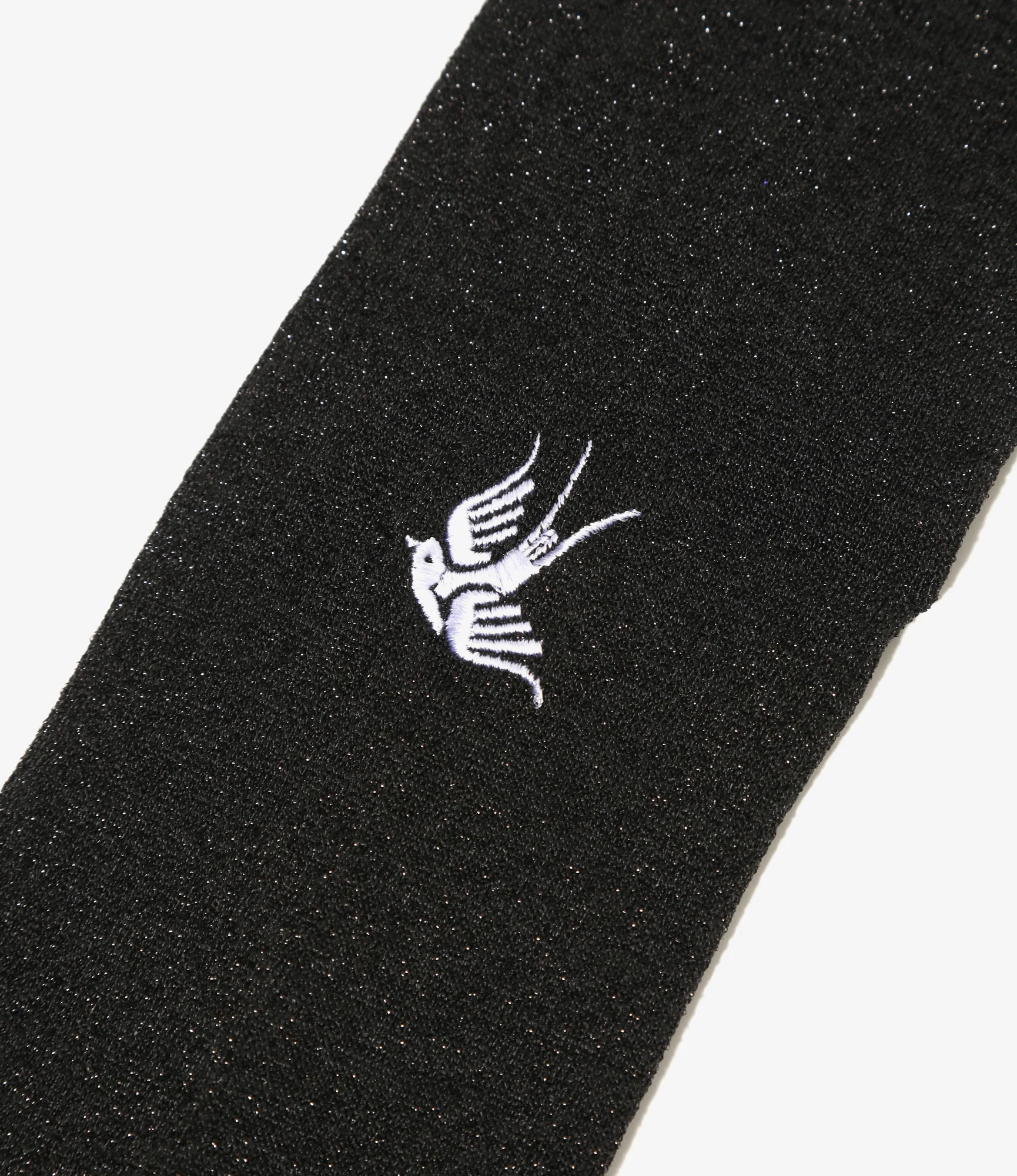 Women's Swallow Stitch Glitter Socks - Black - Image 2