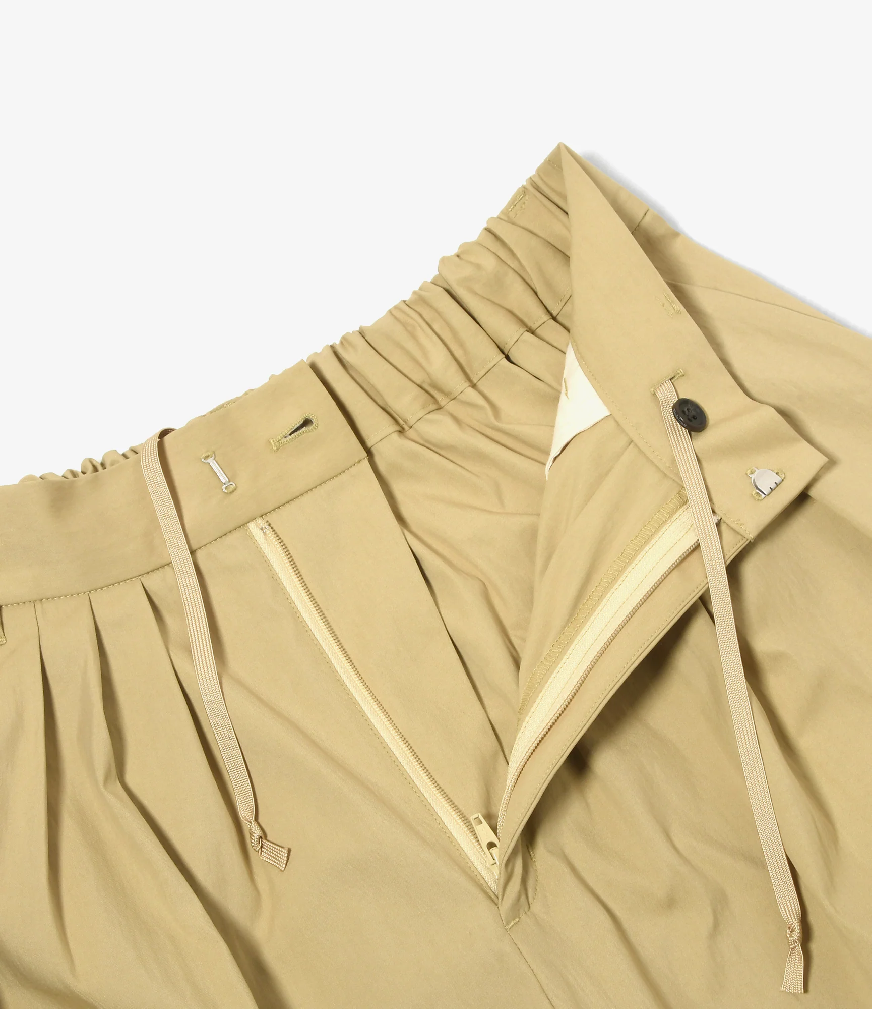 Women's Tuck Balloon Pant - Khaki - Oxford - Image 2