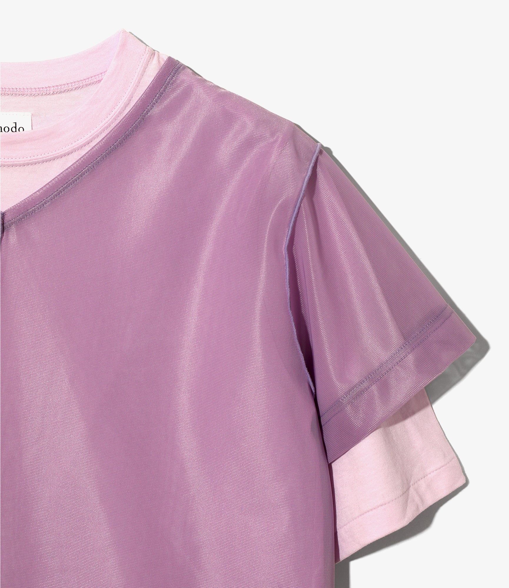 Women's V Neck & Crew Neck Tee - Lilac - Unit Tops - Image 2