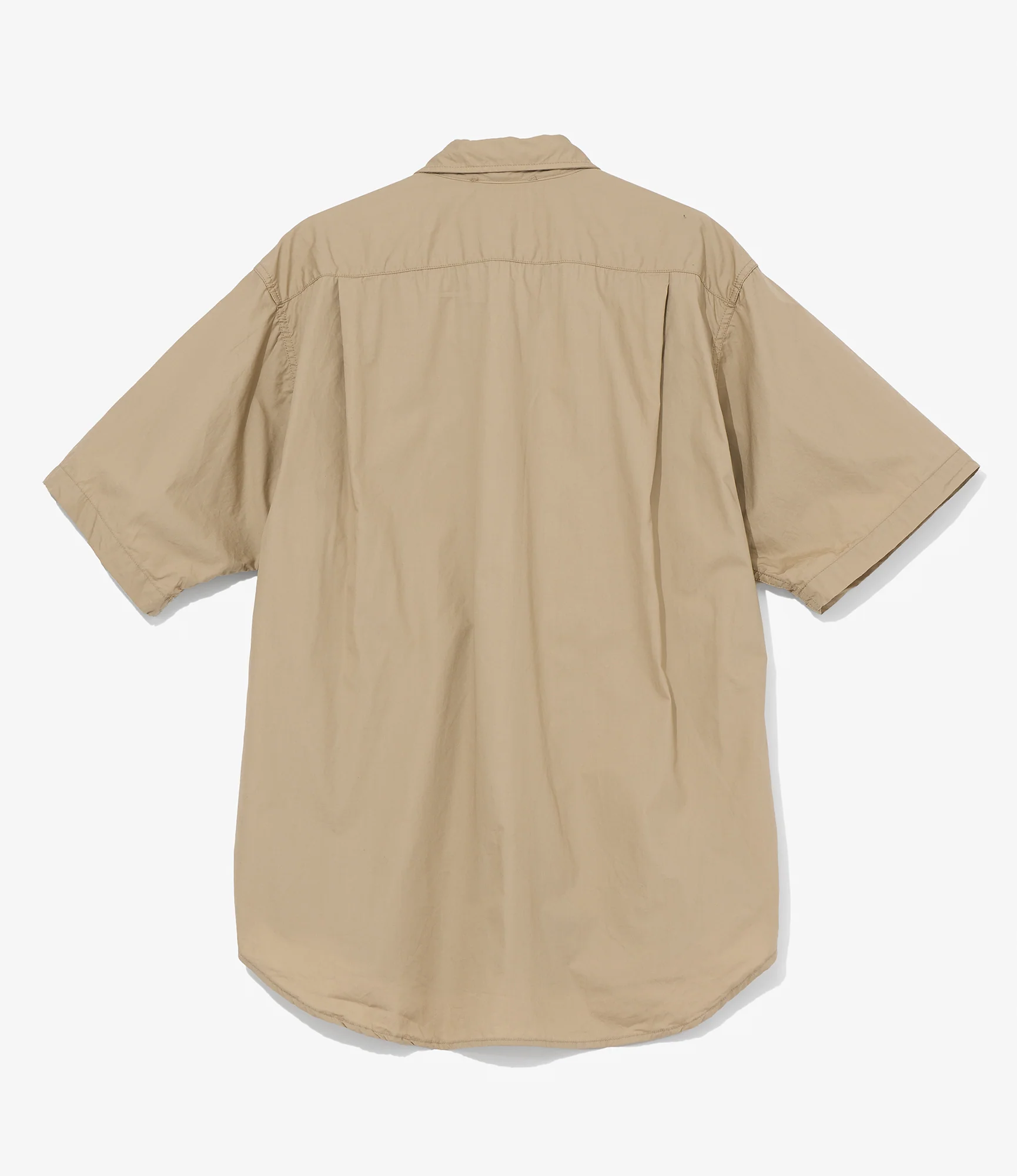 S/S Cargo Shirt for NNY x Blue in Green - Khaki Superfine Poplin - Image 2