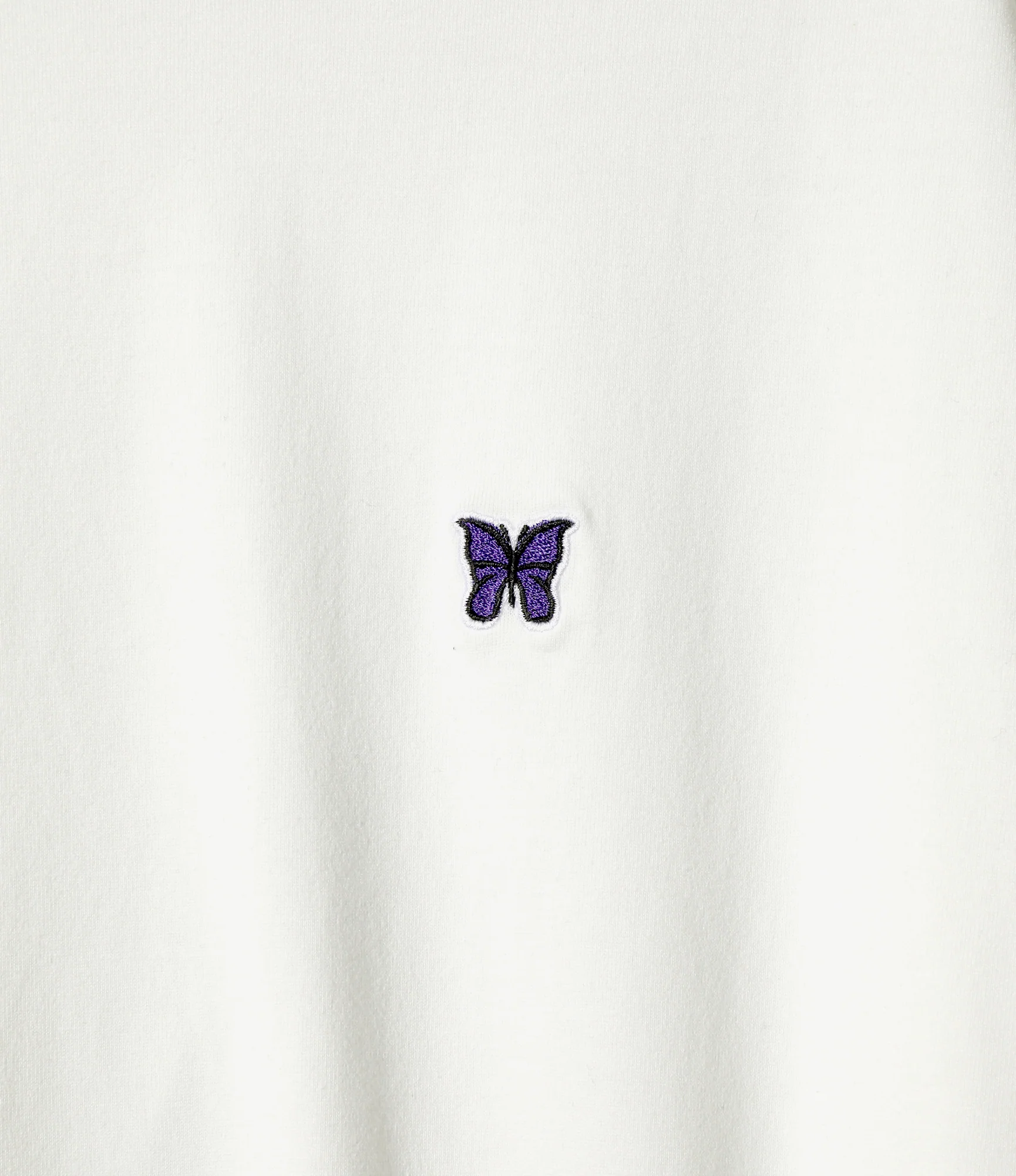 S/S Mock Neck Tee - White - Poly Jersey - Image 3