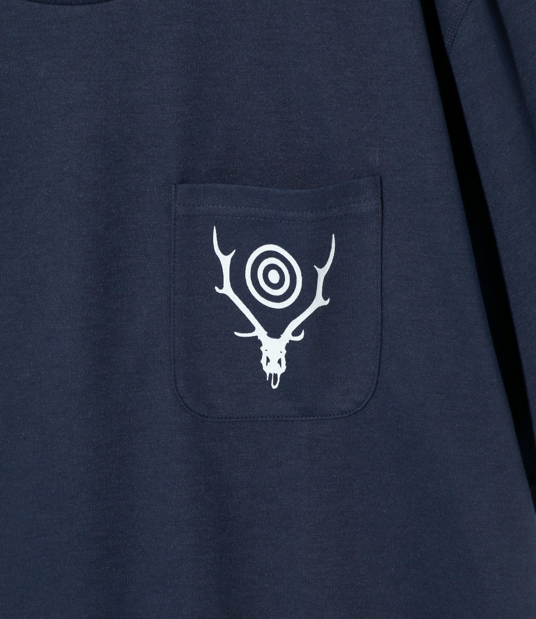 S/S Round Pocket Tee - Navy - Circle Horn - Image 2