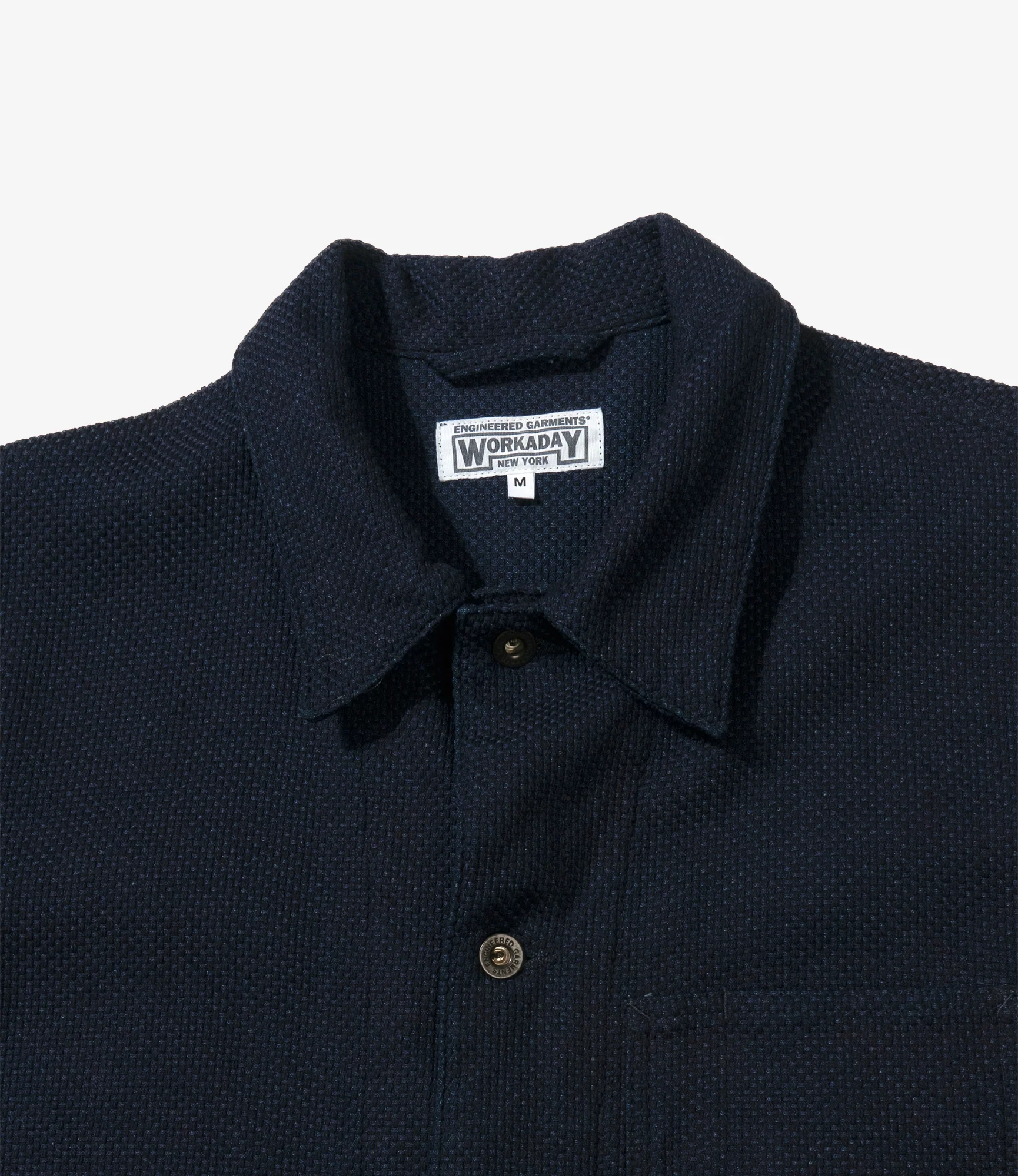 Shop Coat - Dk. Navy Cotton Heavy Basketweave - Image 3