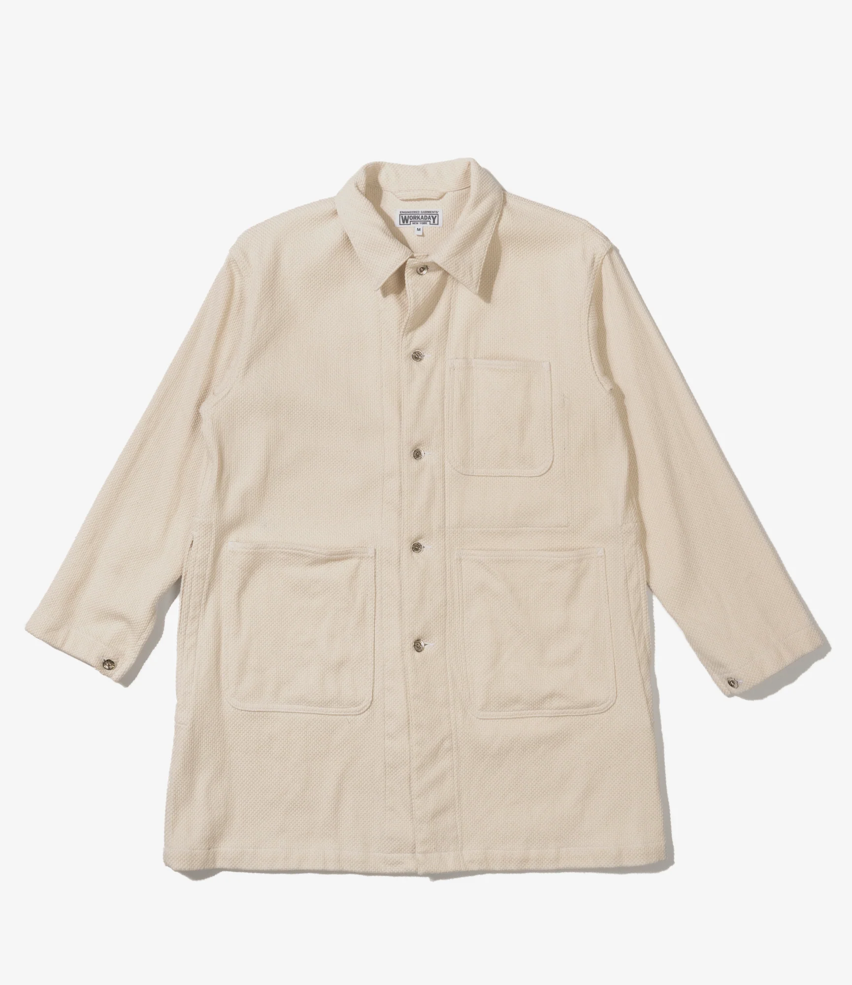 Shop Coat - Natural Cotton Heavy Basketweave