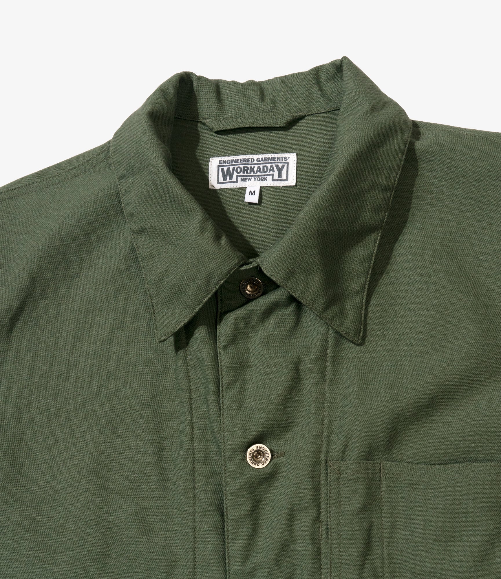 Shop Coat - Olive Cotton Reverse Sateen - Image 3