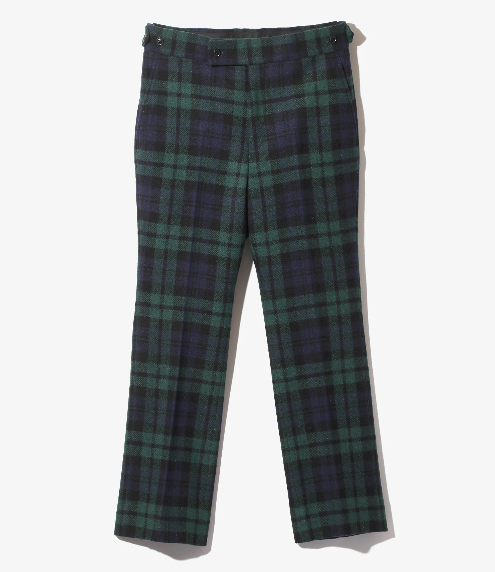 Side Tab Trouser - Blackwatch - Wool Tartan Plaid