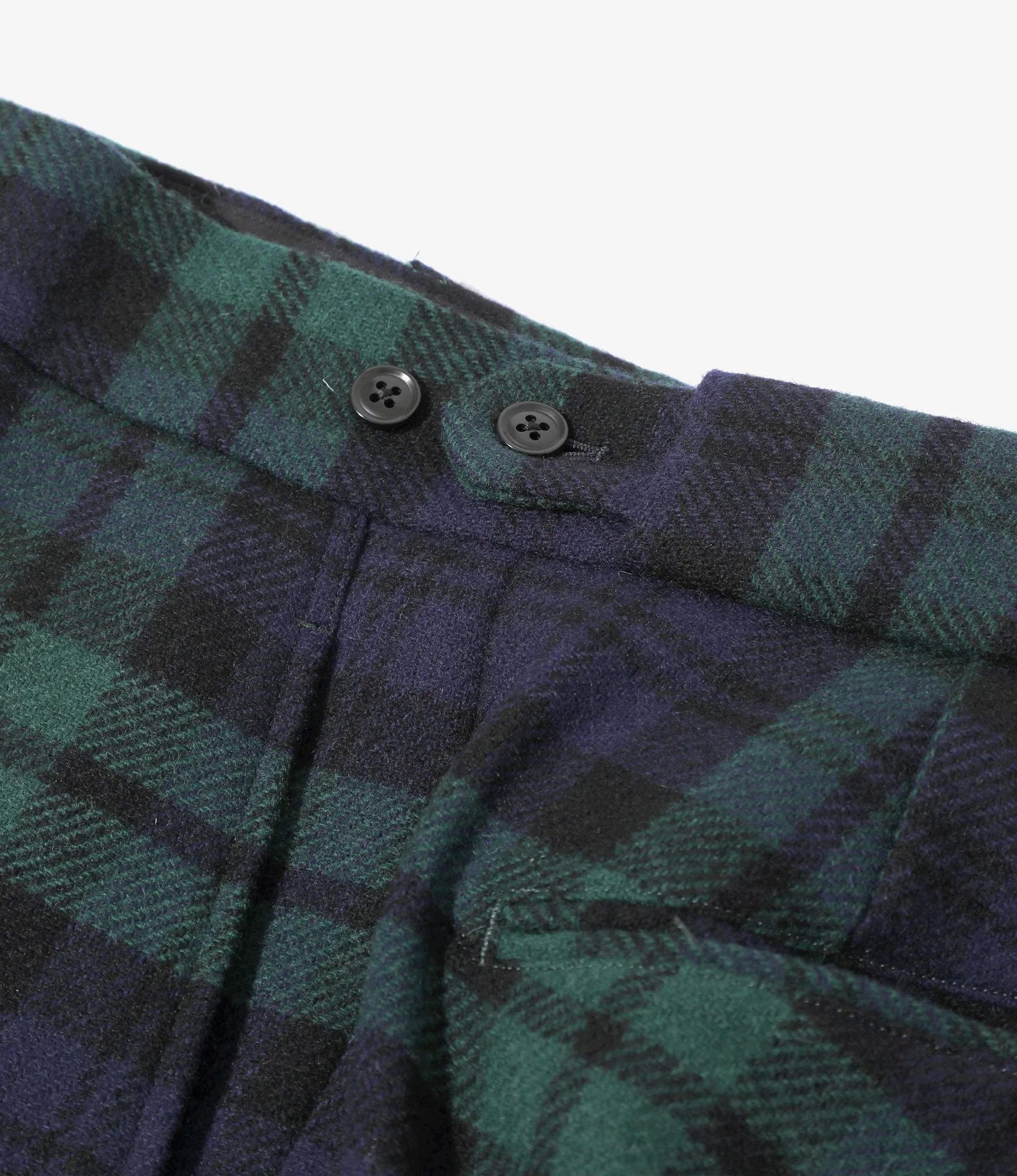 Side Tab Trouser - Blackwatch - Wool Tartan Plaid - Image 3