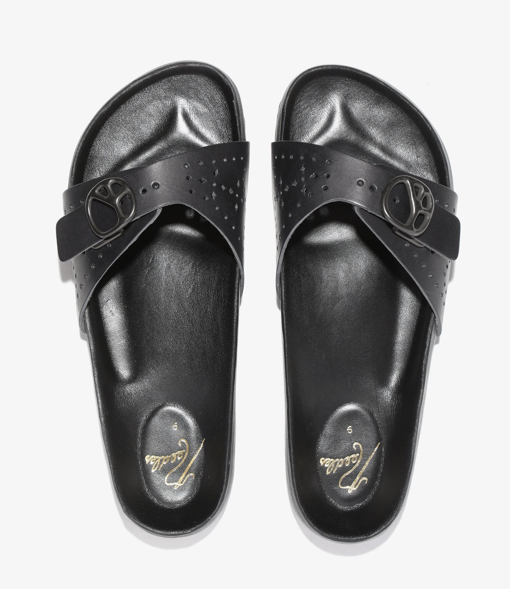 Single Strap Sandal - Black - Cowhide Lthr. - Image 4