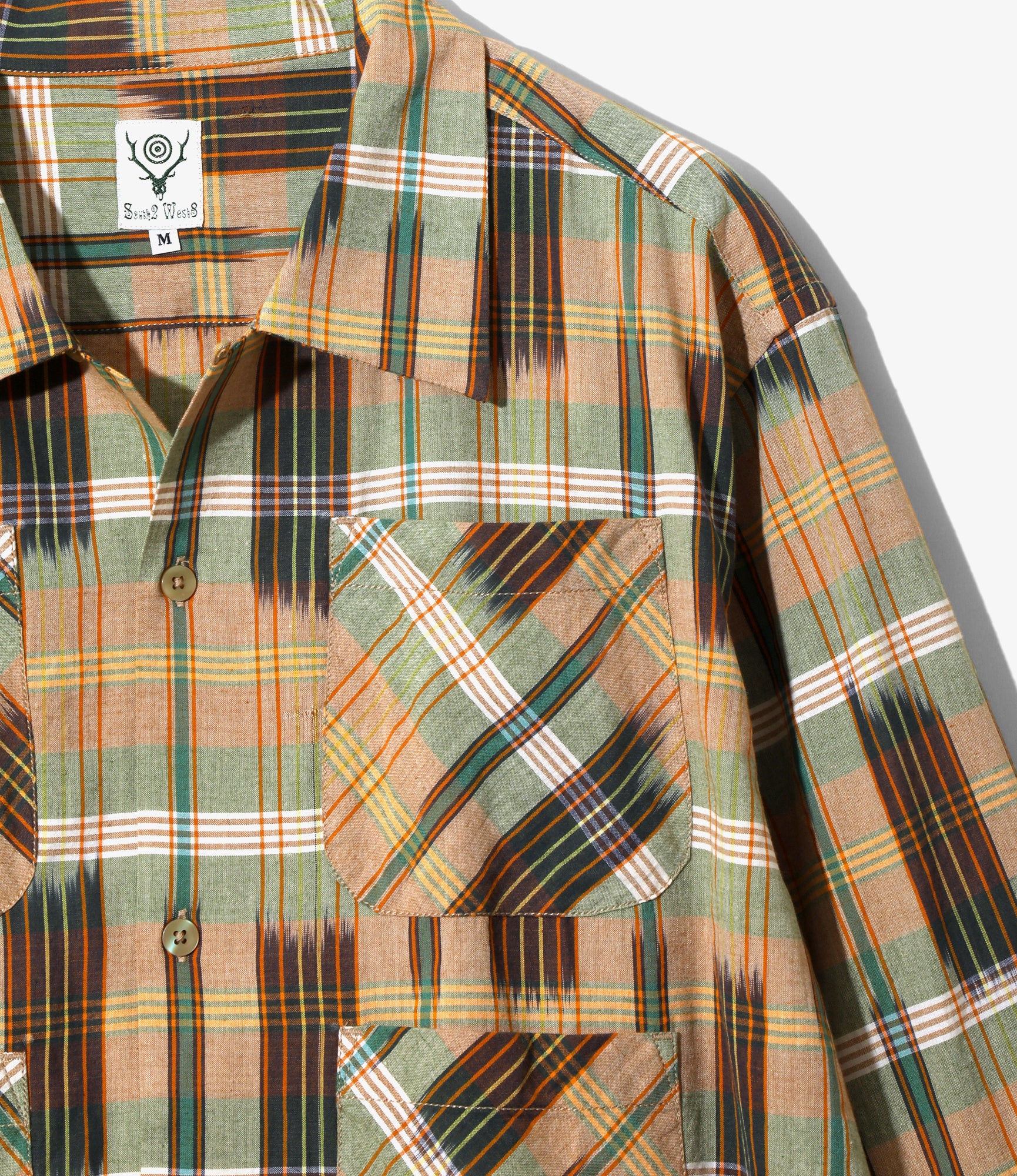 6 Pocket Shirt - Green - Madras Plaid - Image 2