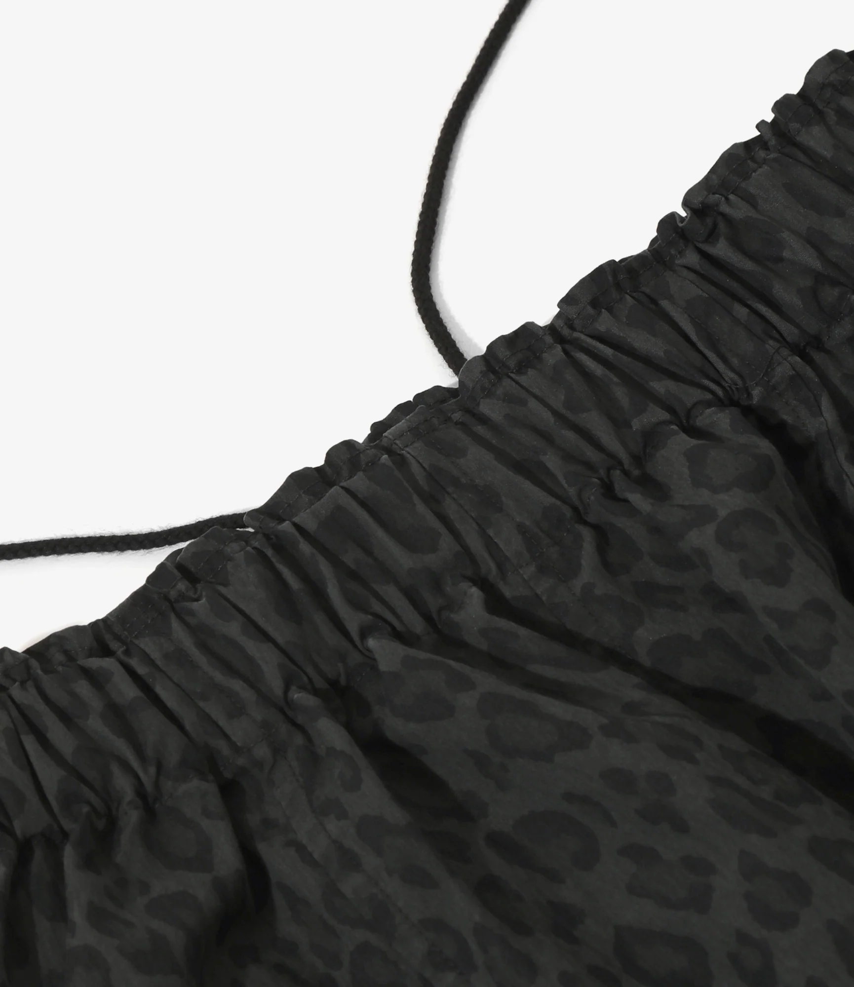 Army String Cropped Pant - Charcoal - C/N Poplin / Leopard - Image 3