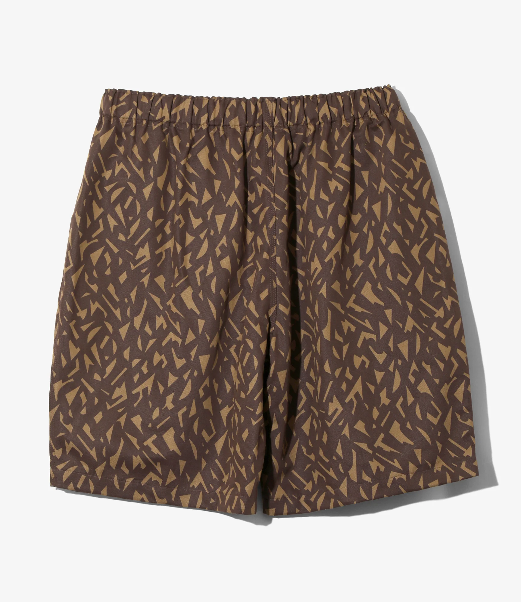 Belted C.S. Short - Brown - Cotton Grosgrain / Printed - Image 3