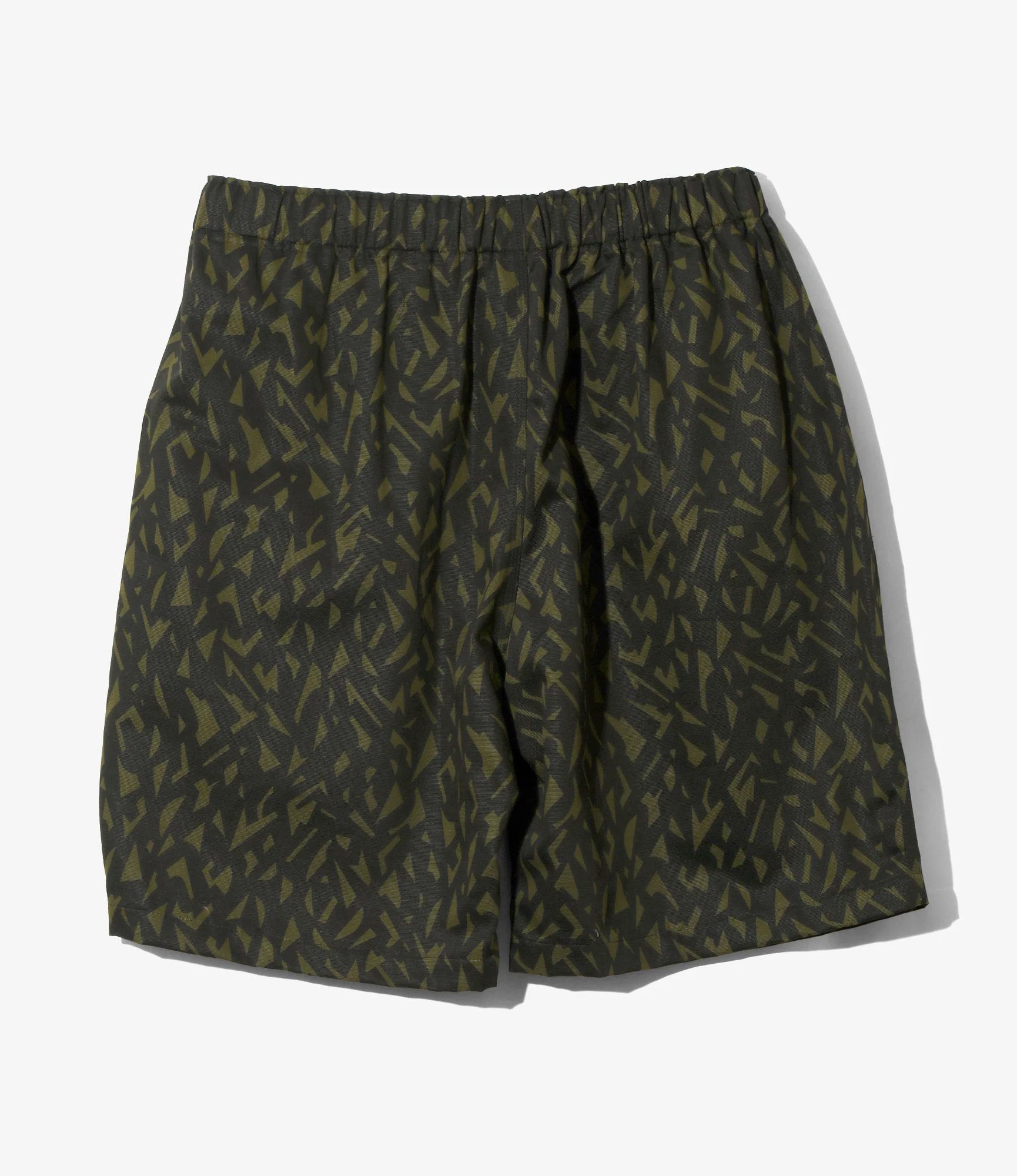 Belted C.S. Short - Olive - Cotton Grosgrain / Printed - Image 3