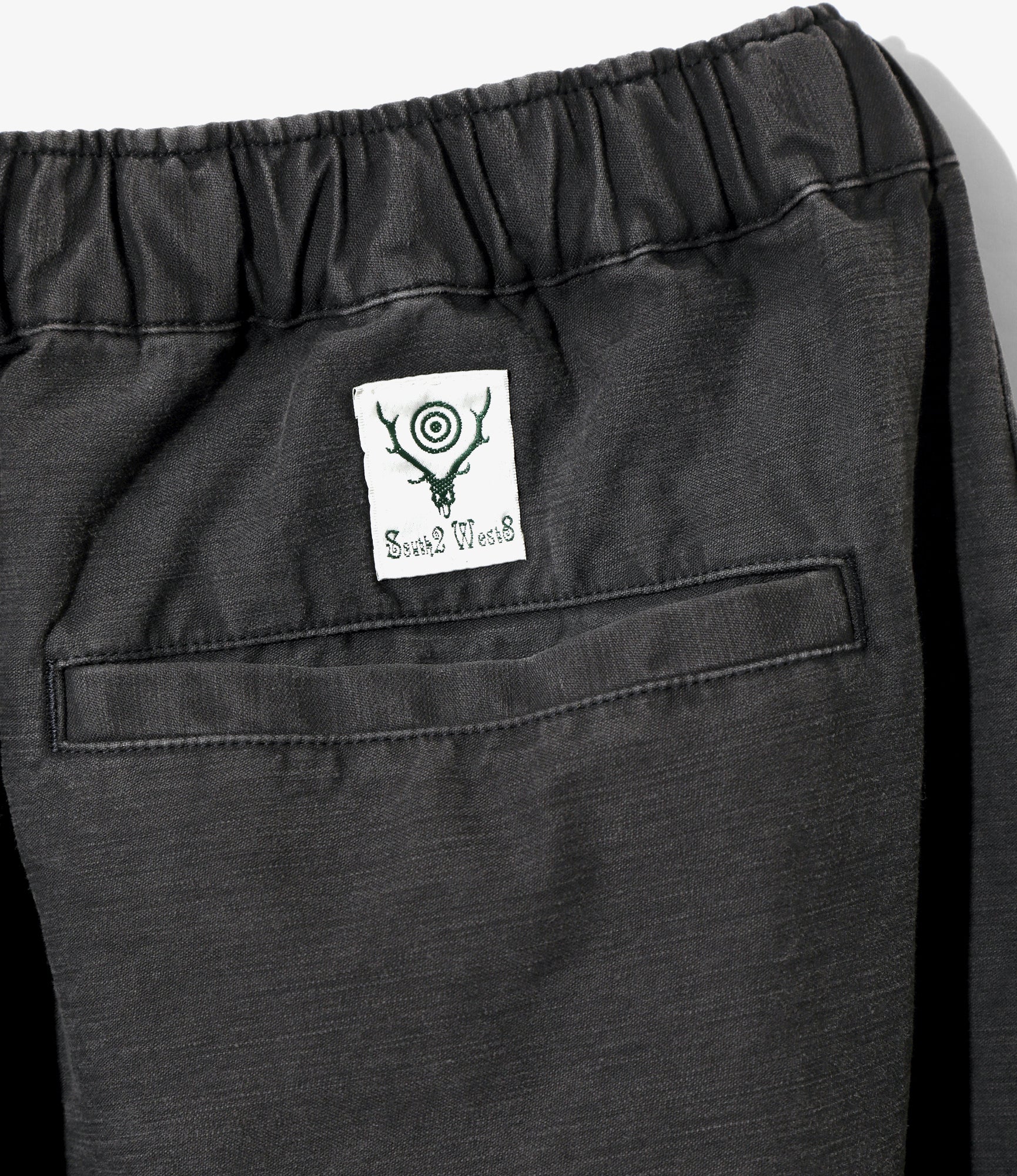 Belted Logger Pant- Reversed Sateen - Black - Image 5