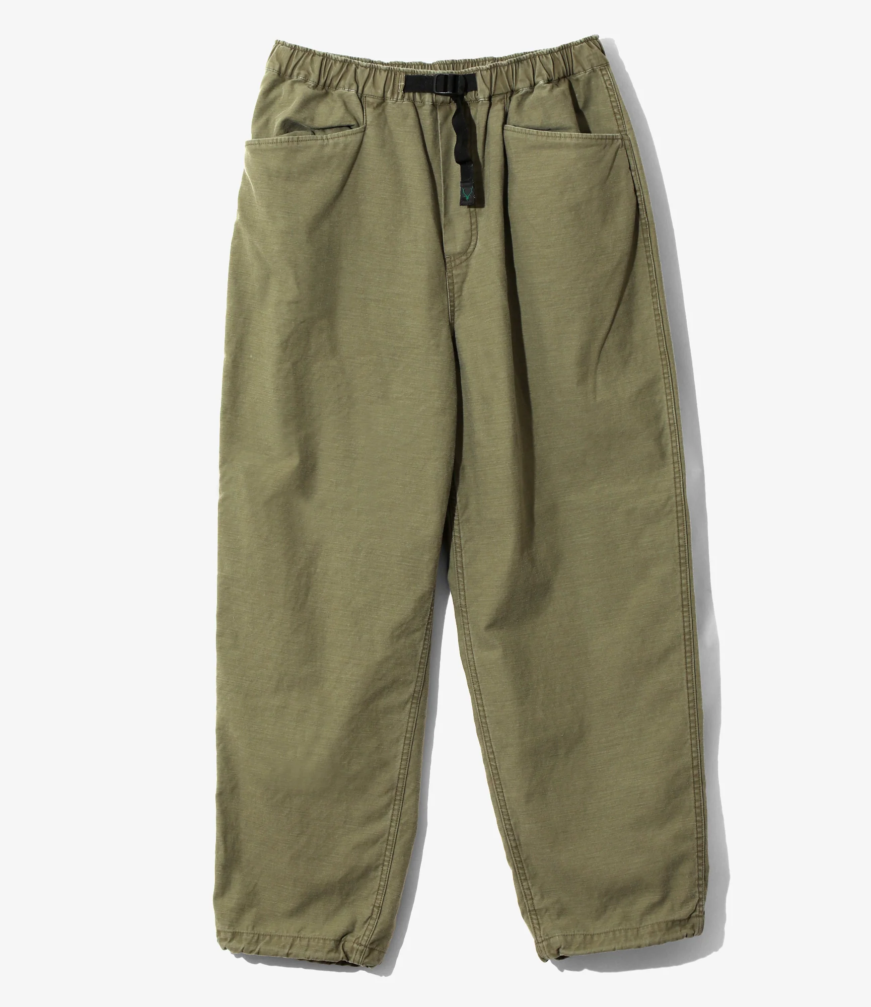 Belted Logger Pant- Reversed Sateen - Olive