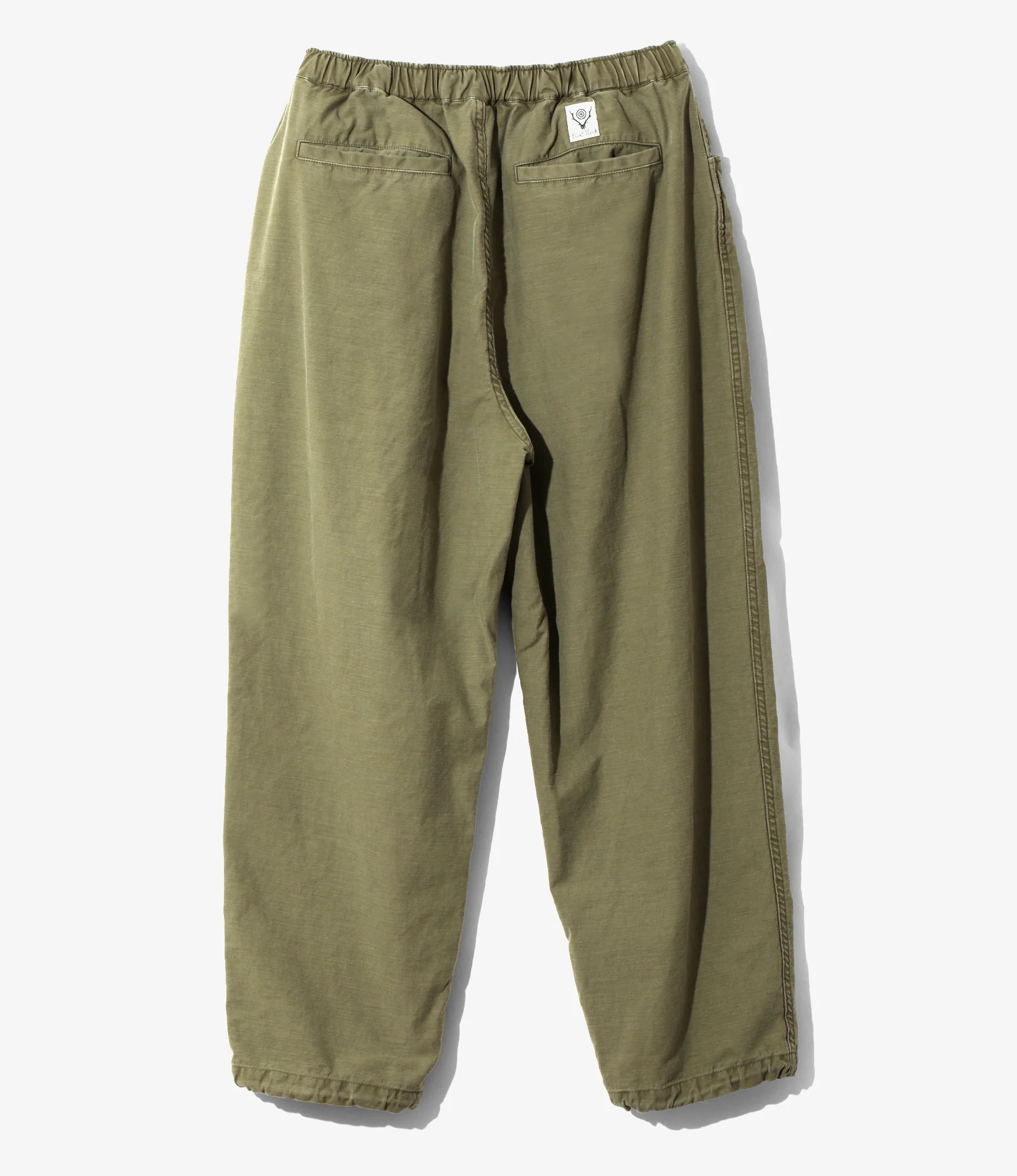 Belted Logger Pant- Reversed Sateen - Olive - Image 4