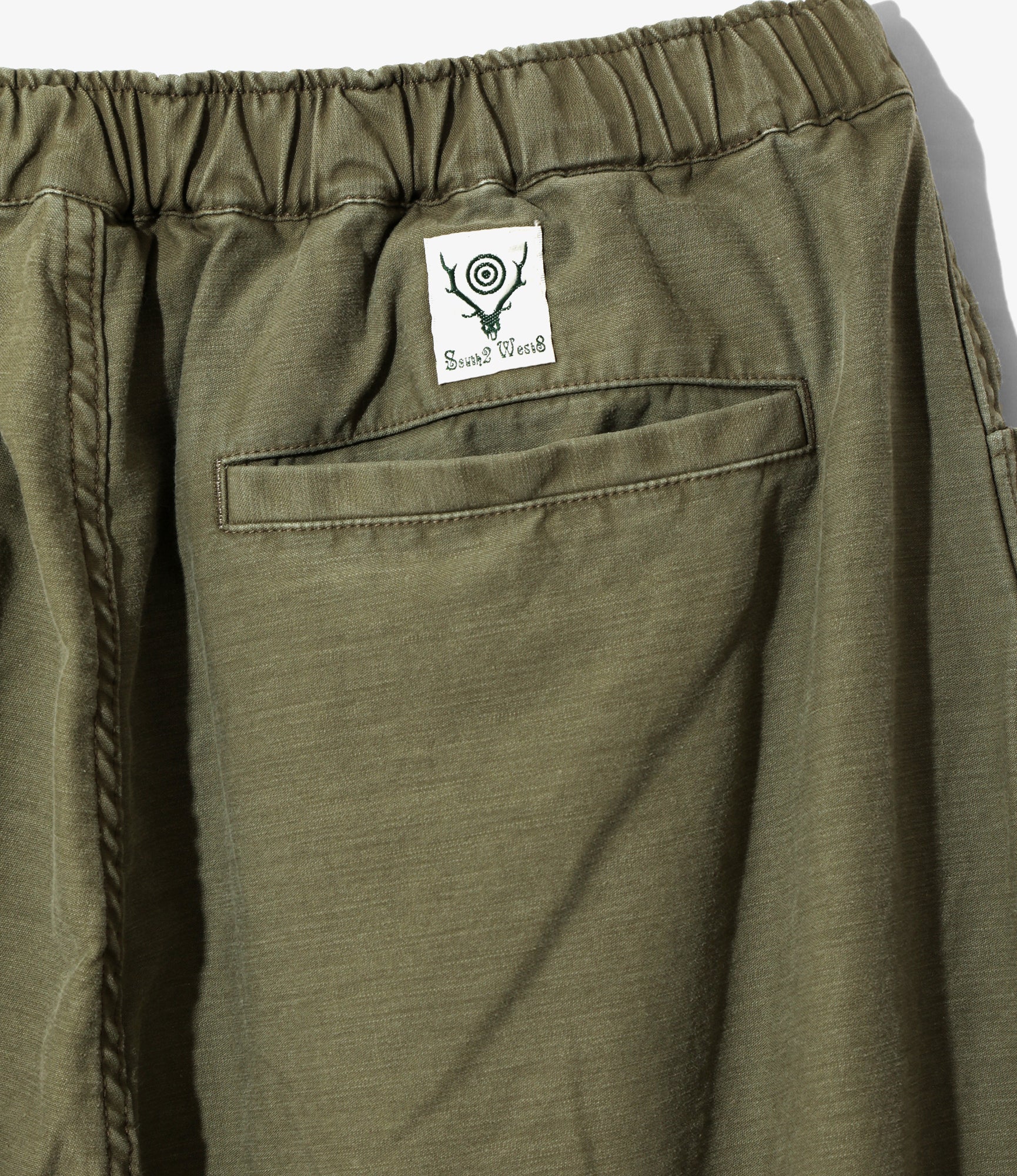 Belted Logger Pant- Reversed Sateen - Olive - Image 5