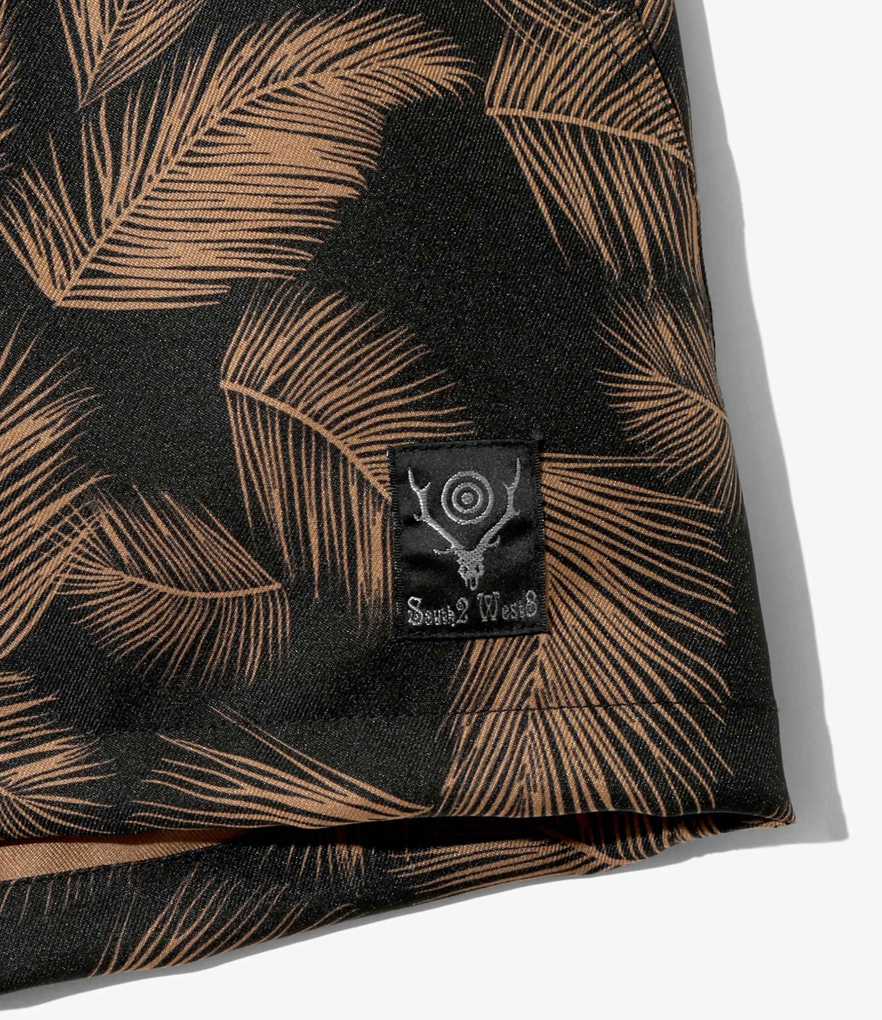 Belted Short - Black - Poly Twill / Printed - Image 2