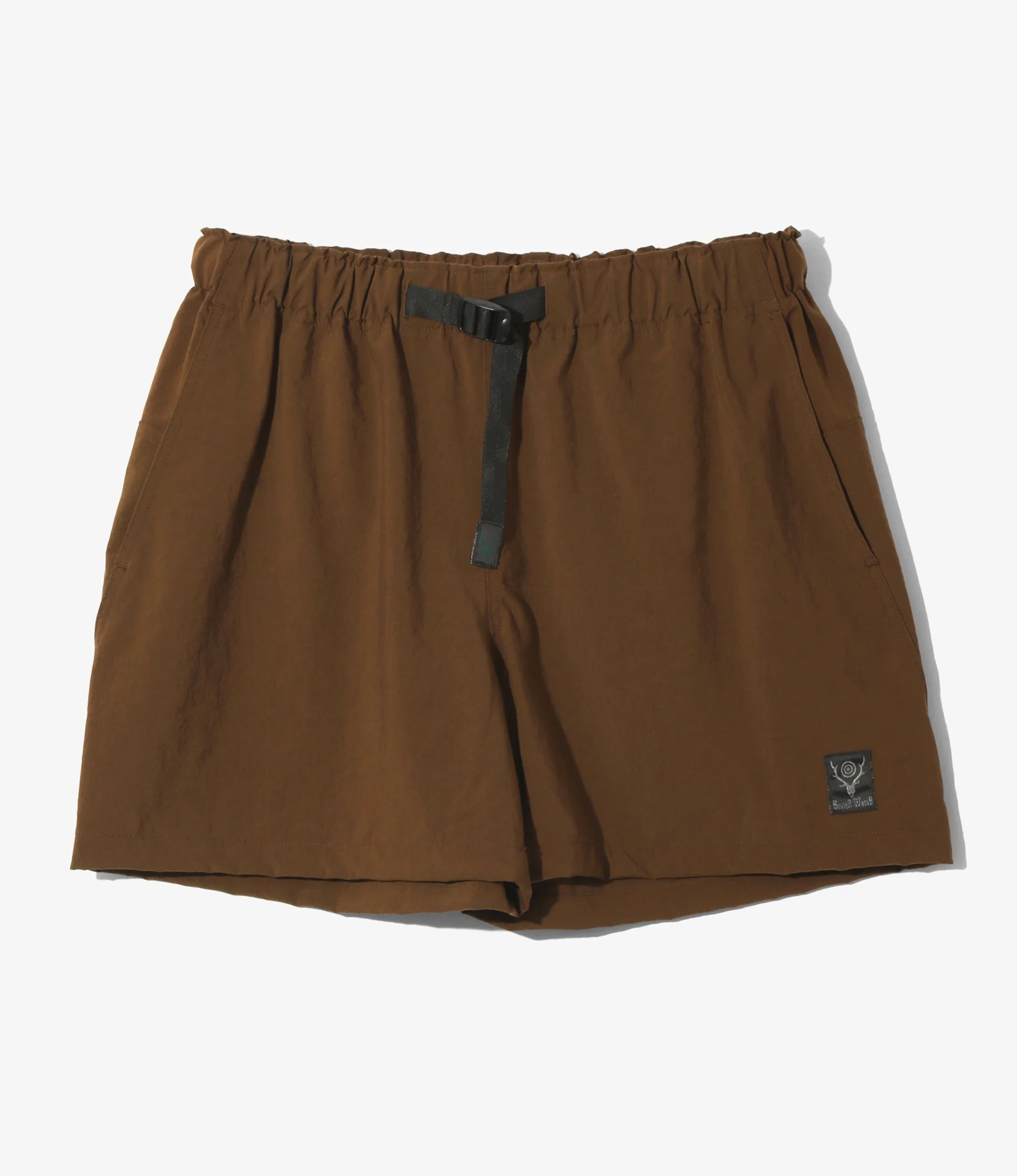 Belted Short - Brown - Nylon Oxford