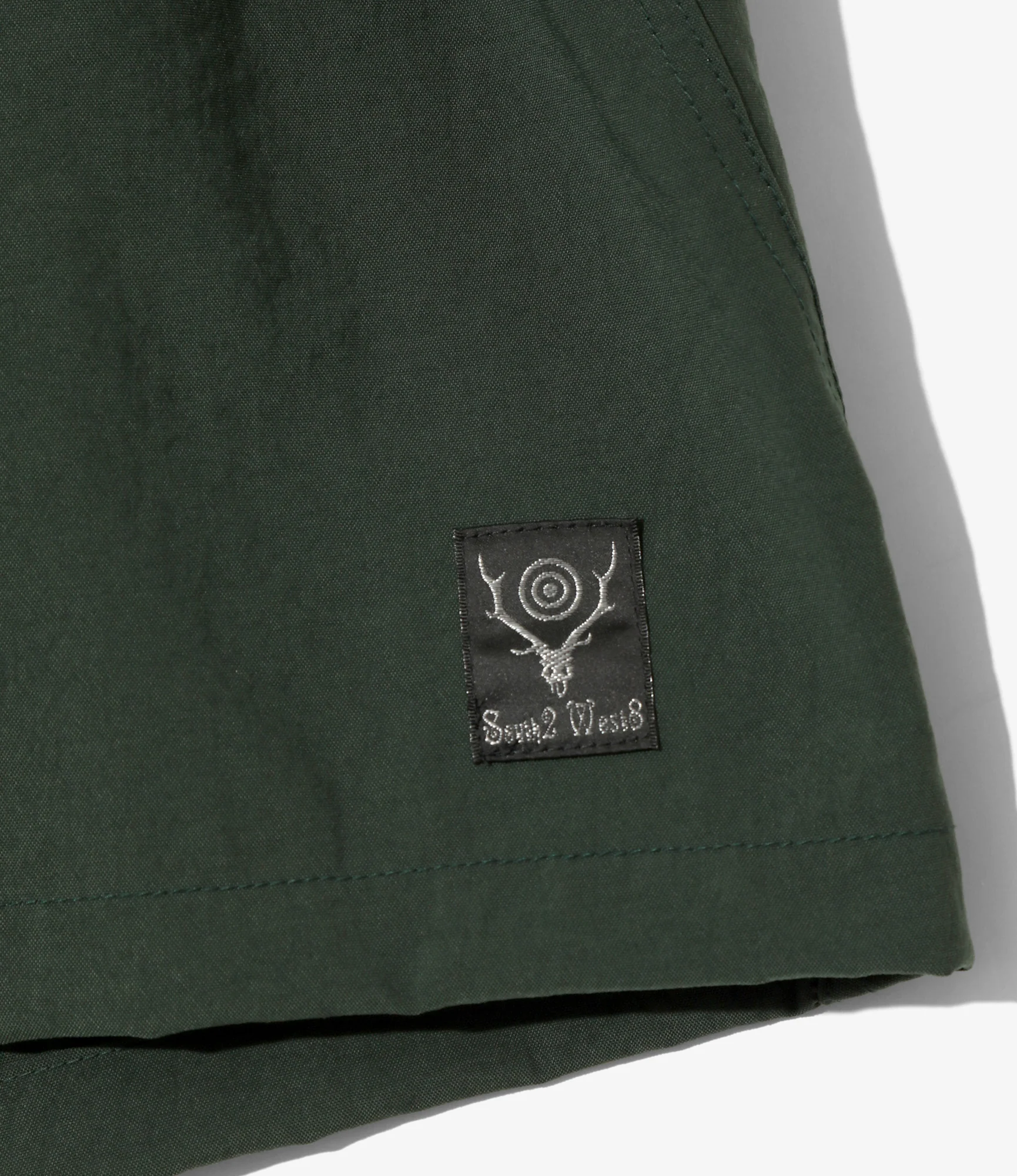 Belted Short - Green - Nylon Oxford - Image 2