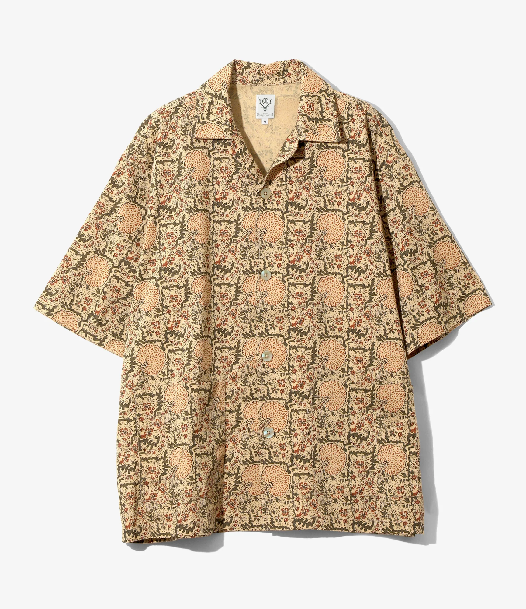 Cabana Shirt - Beige - Batik Printed