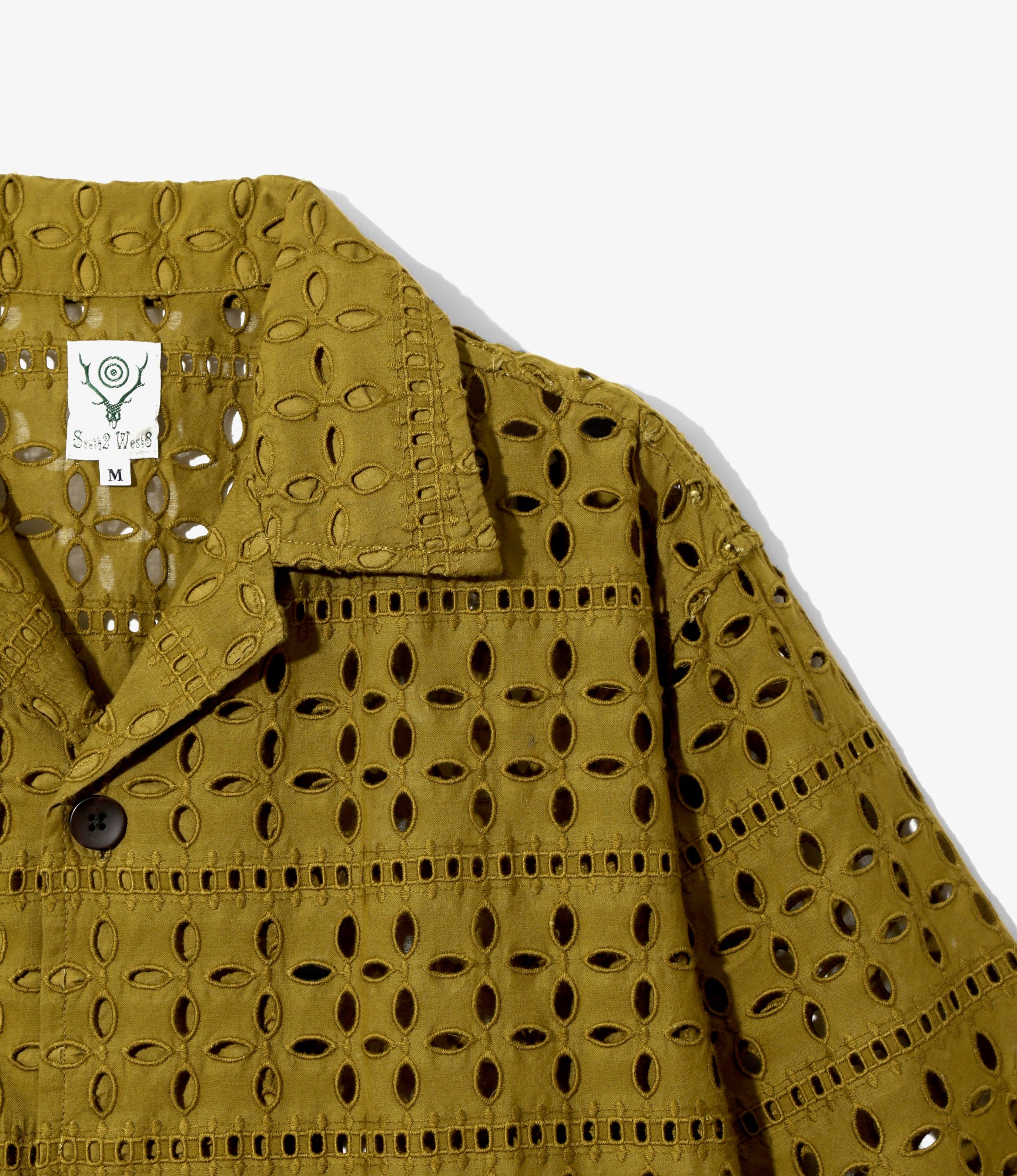 Cabana Shirt - Olive - Cutwork Embroidery - Image 2