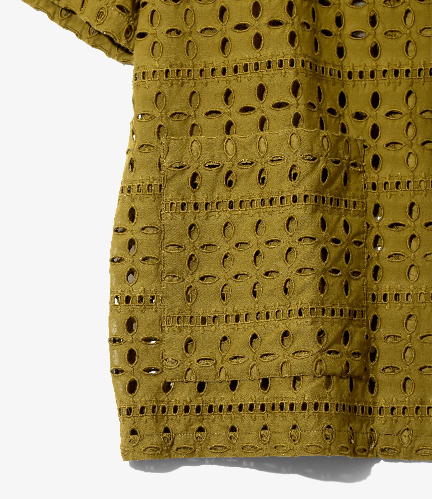 Cabana Shirt - Olive - Cutwork Embroidery - Image 3