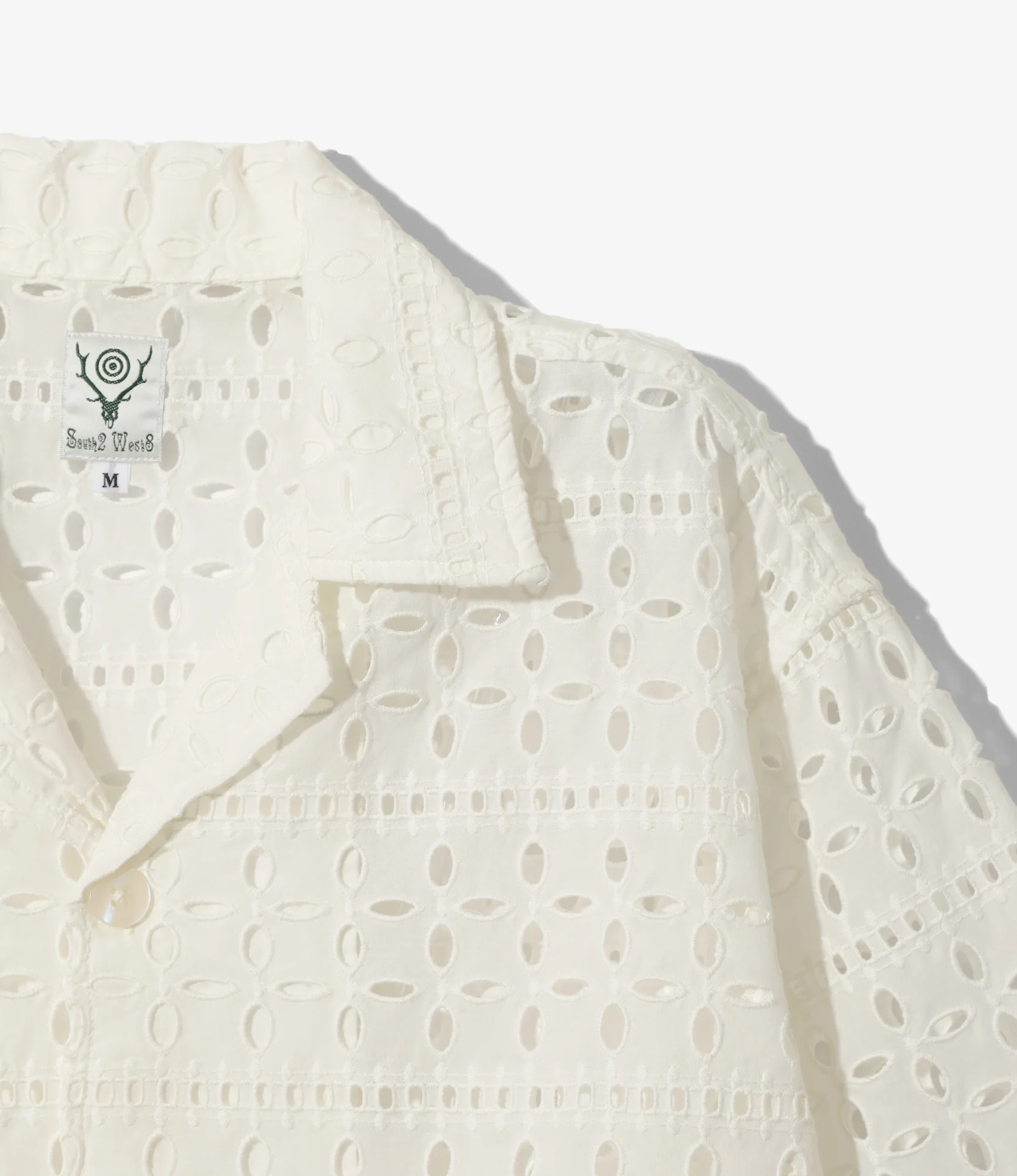 Cabana Shirt - White - Cutwork Embroidery - Image 2