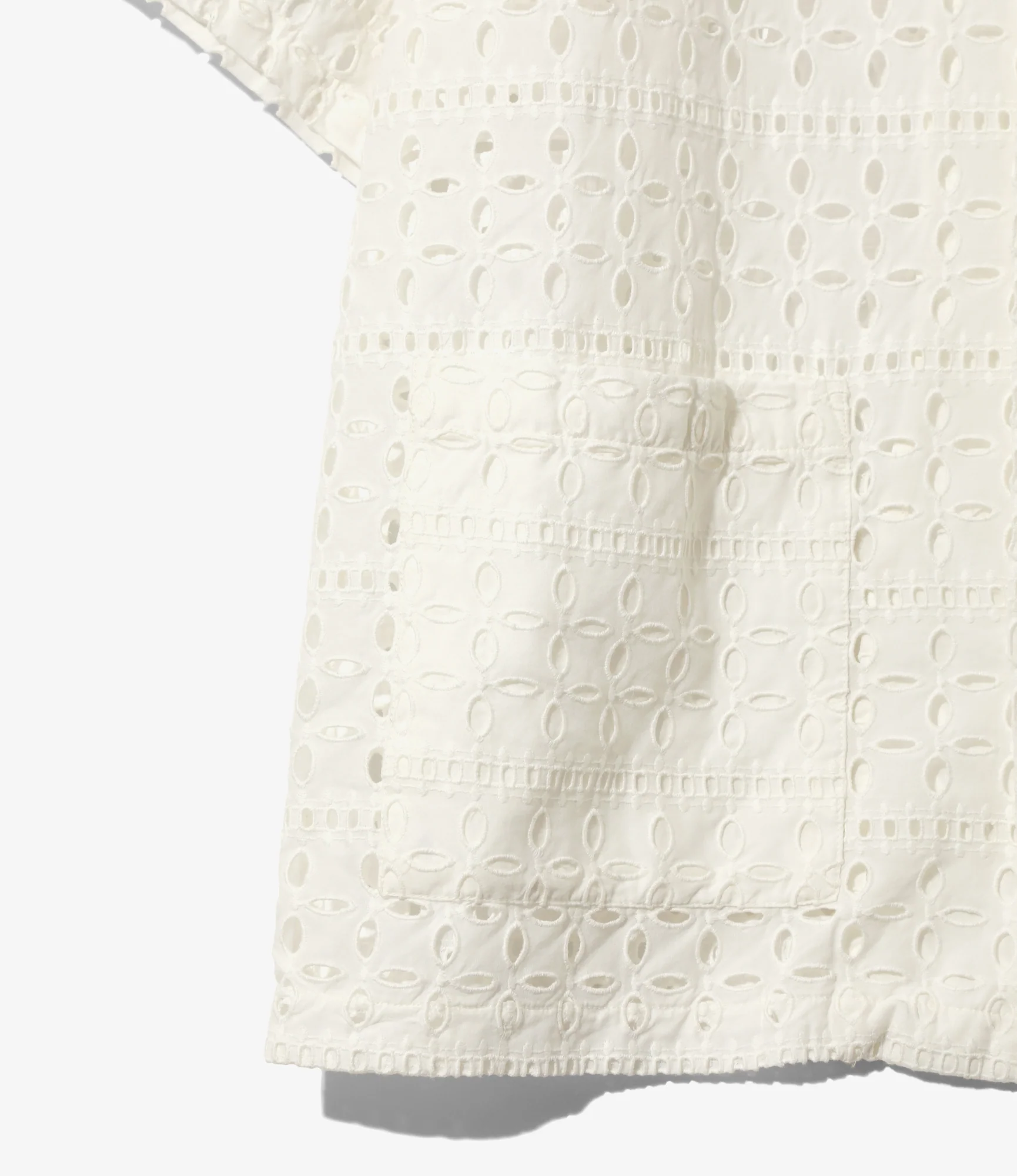 Cabana Shirt - White - Cutwork Embroidery - Image 3