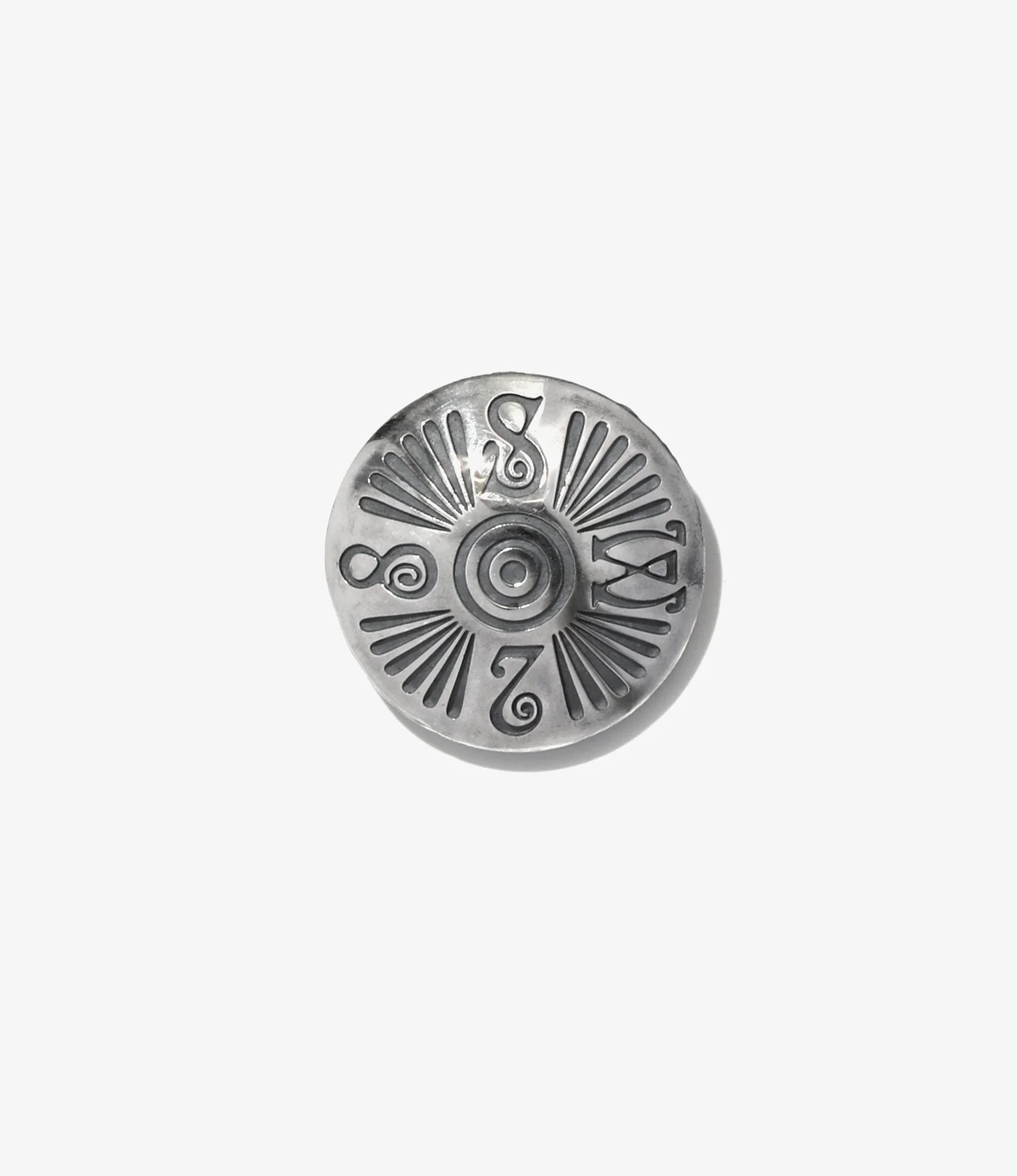 Concho Button - S2W8 - 925 Silver
