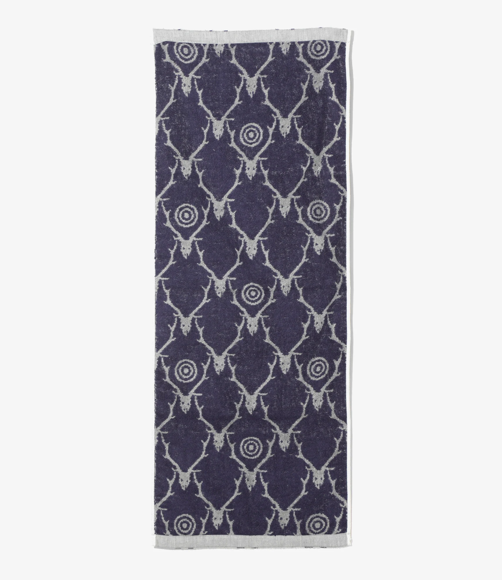 Face Towel - Grey / Purple - Cotton Pile Jq. / Skull & Target